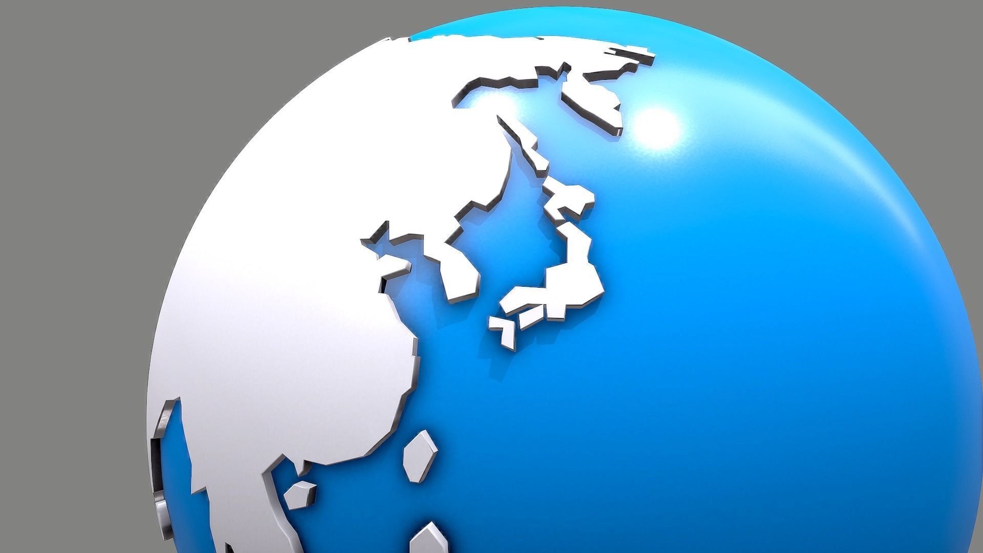 Planet Earth Globe Low-poly 3D model_8