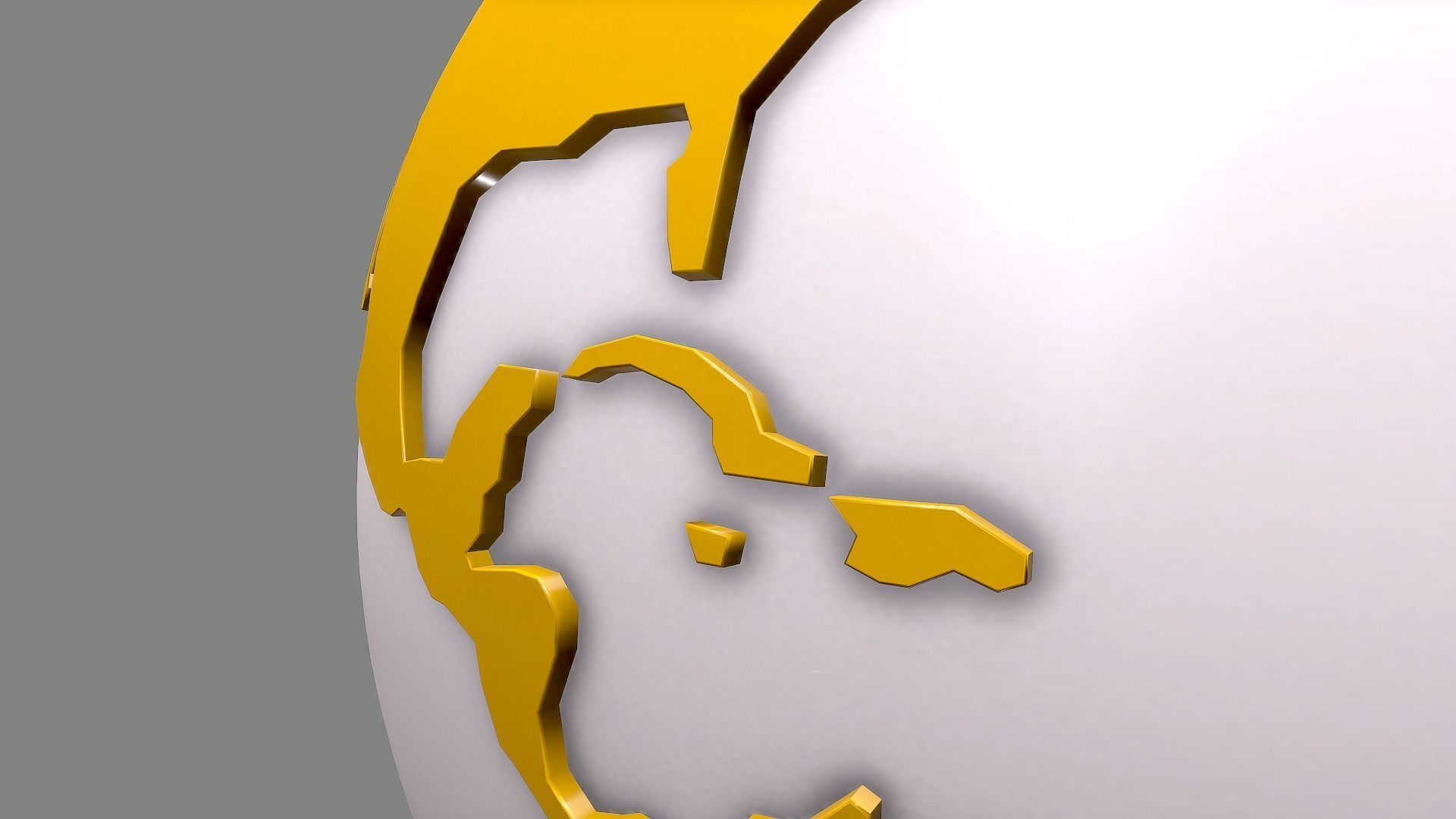 Planet Earth Globe Low-poly 3D model_13