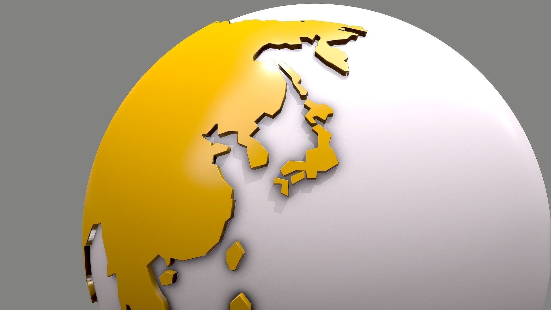 Planet Earth Globe Low-poly 3D model_9