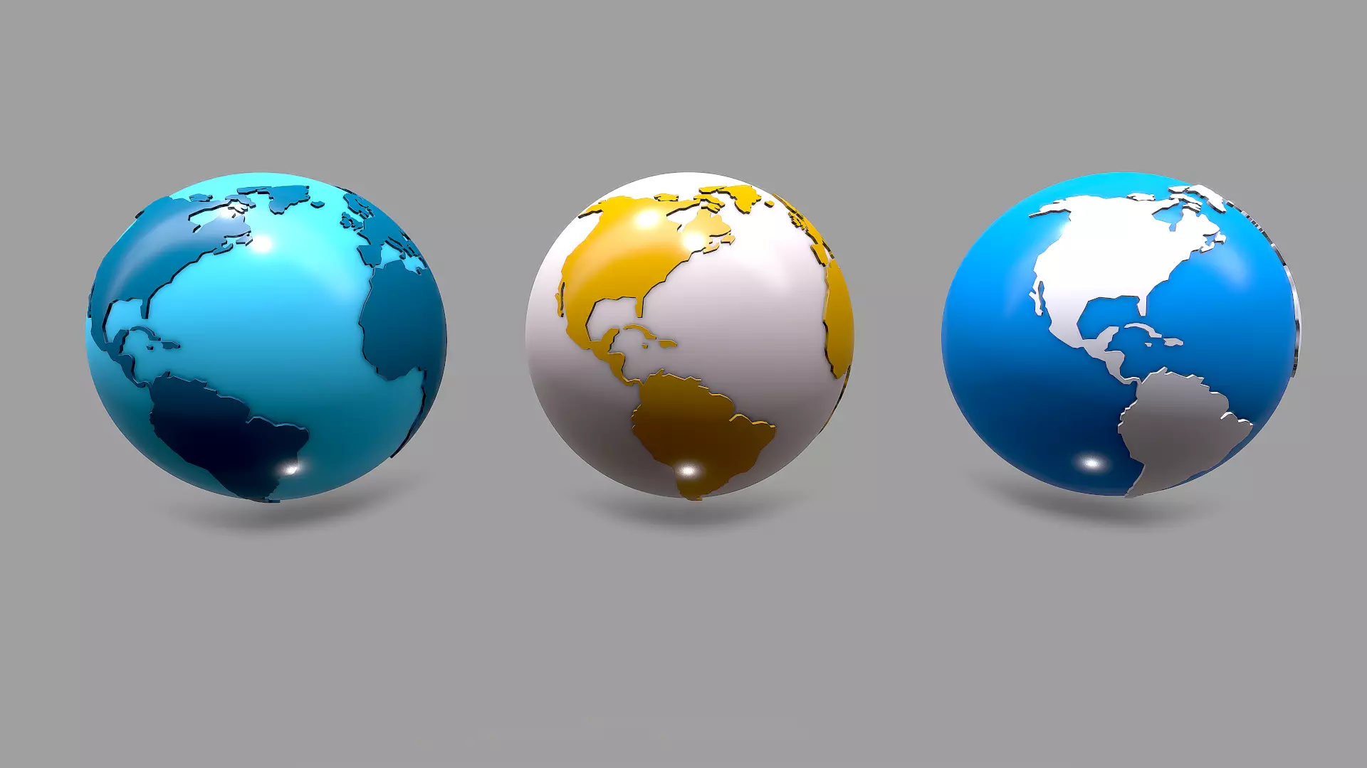 Planet Earth Globe Low-poly 3D model_0