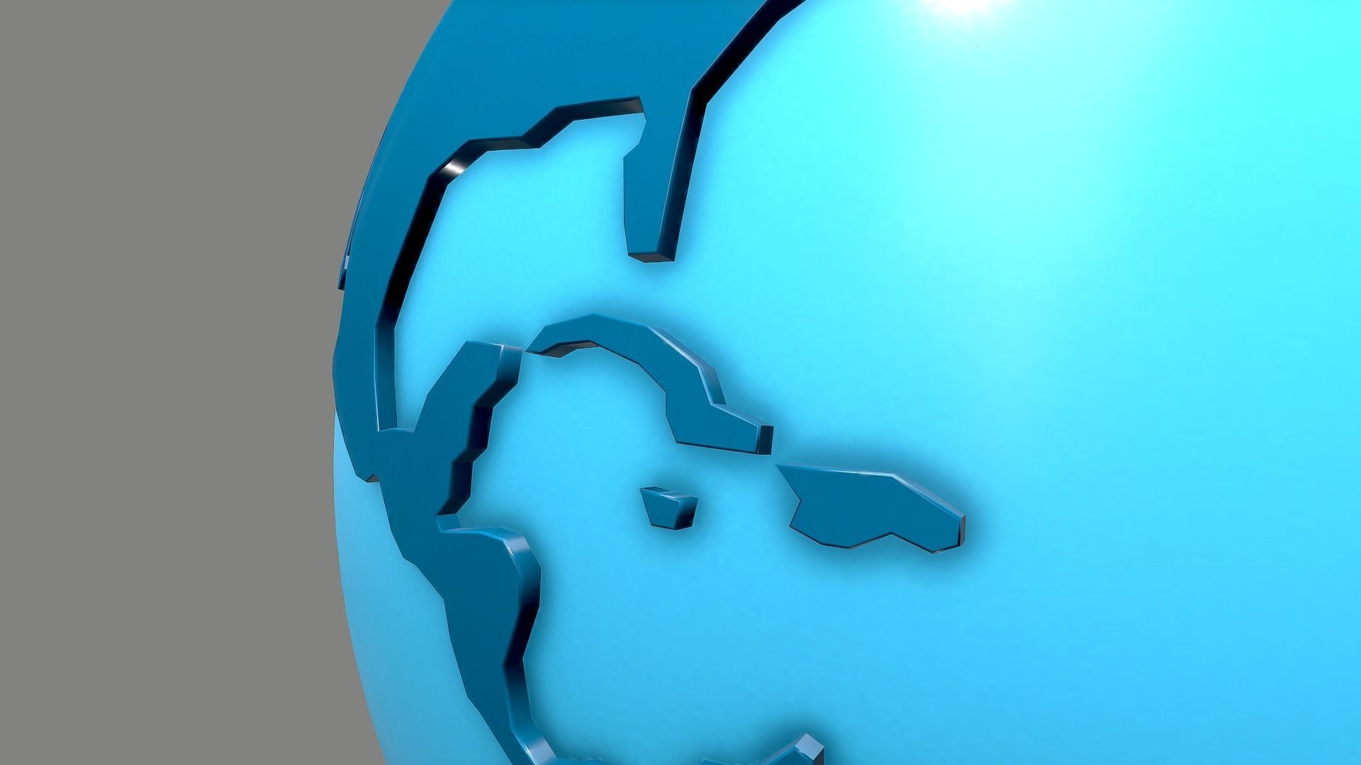 Planet Earth Globe Low-poly 3D model_11