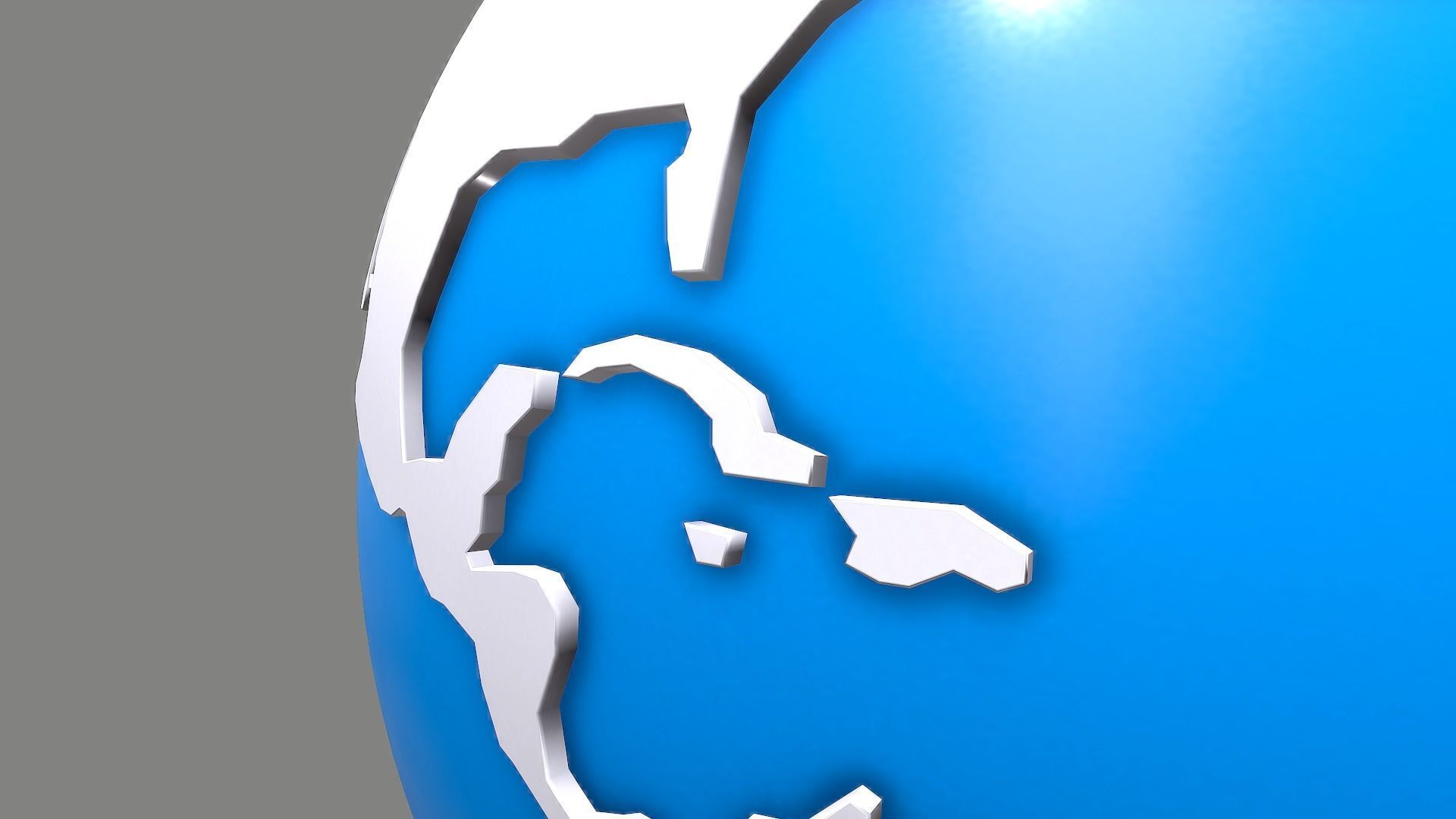 Planet Earth Globe Low-poly 3D model_12