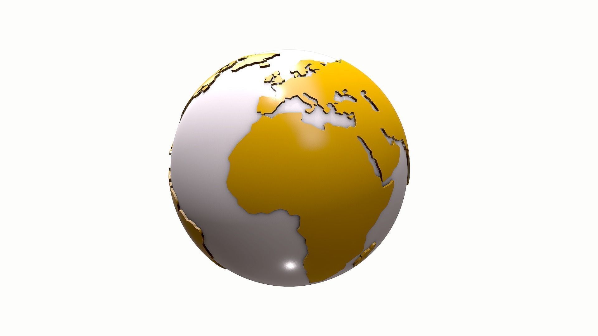 Planet Earth Globe Low-poly 3D model_6