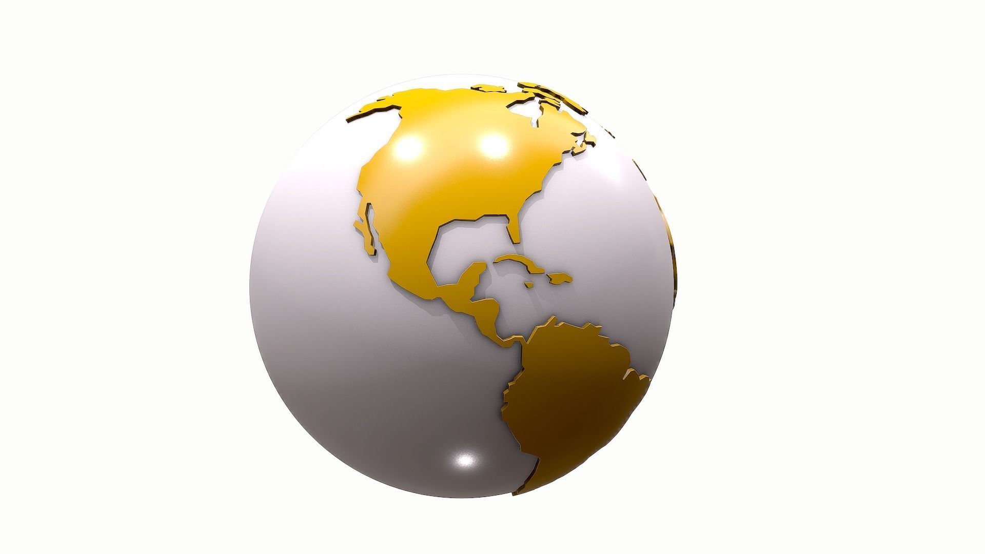 Planet Earth Globe Low-poly 3D model_3