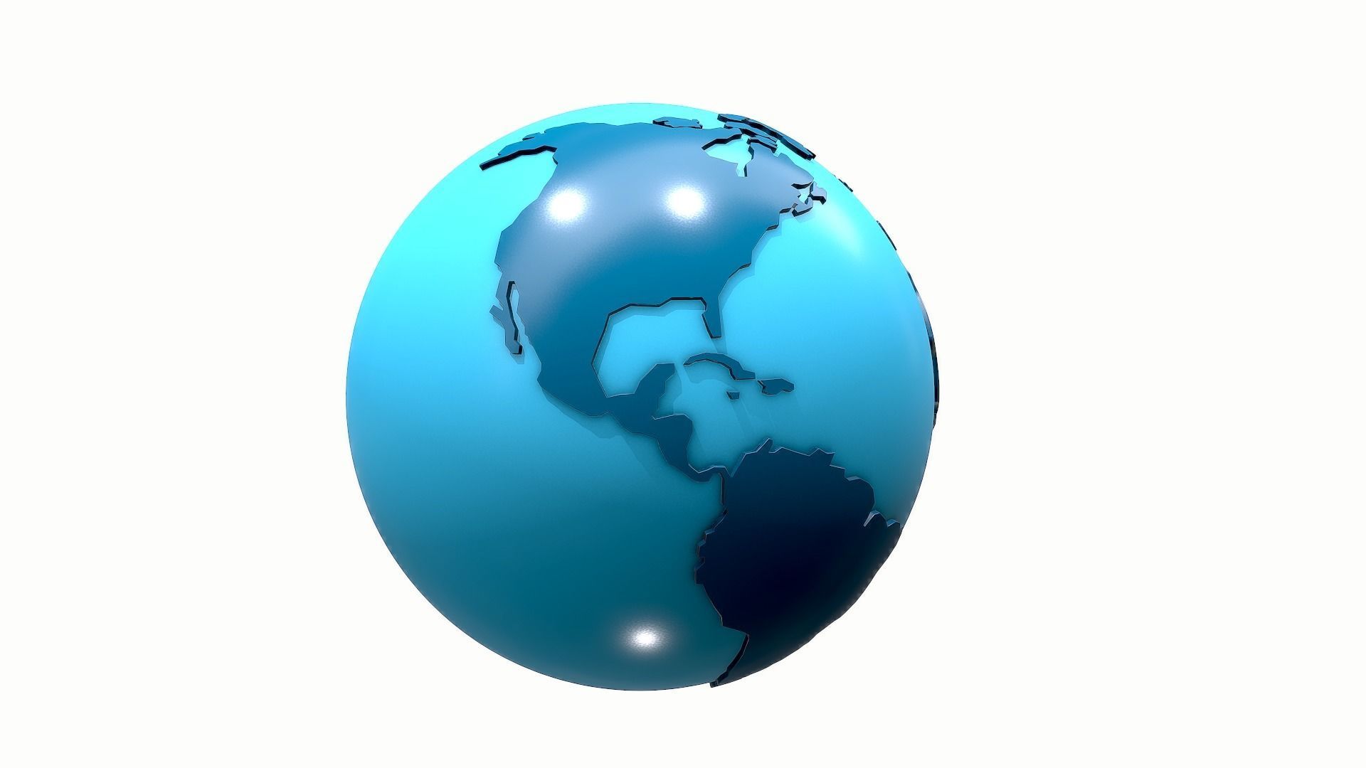 Planet Earth Globe Low-poly 3D model_2