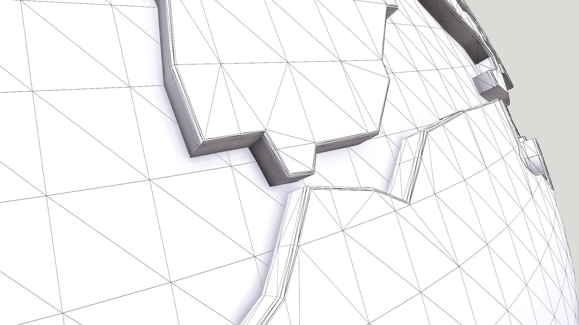 Planet Earth Globe Low-poly 3D model_16