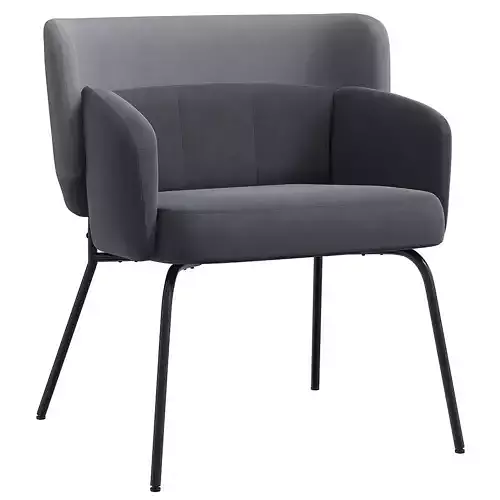  IKEA BINGSTA Armchair Vissle dark grey black 3D model
