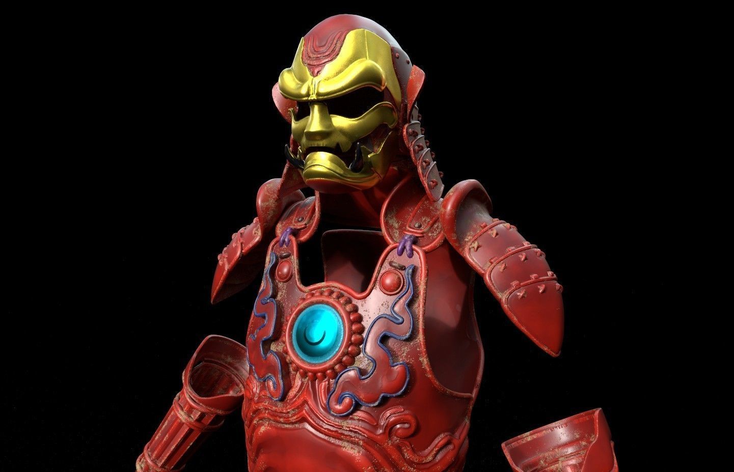 Iron Man Samurai MK3 Armour 3d digital download 3D print model_7