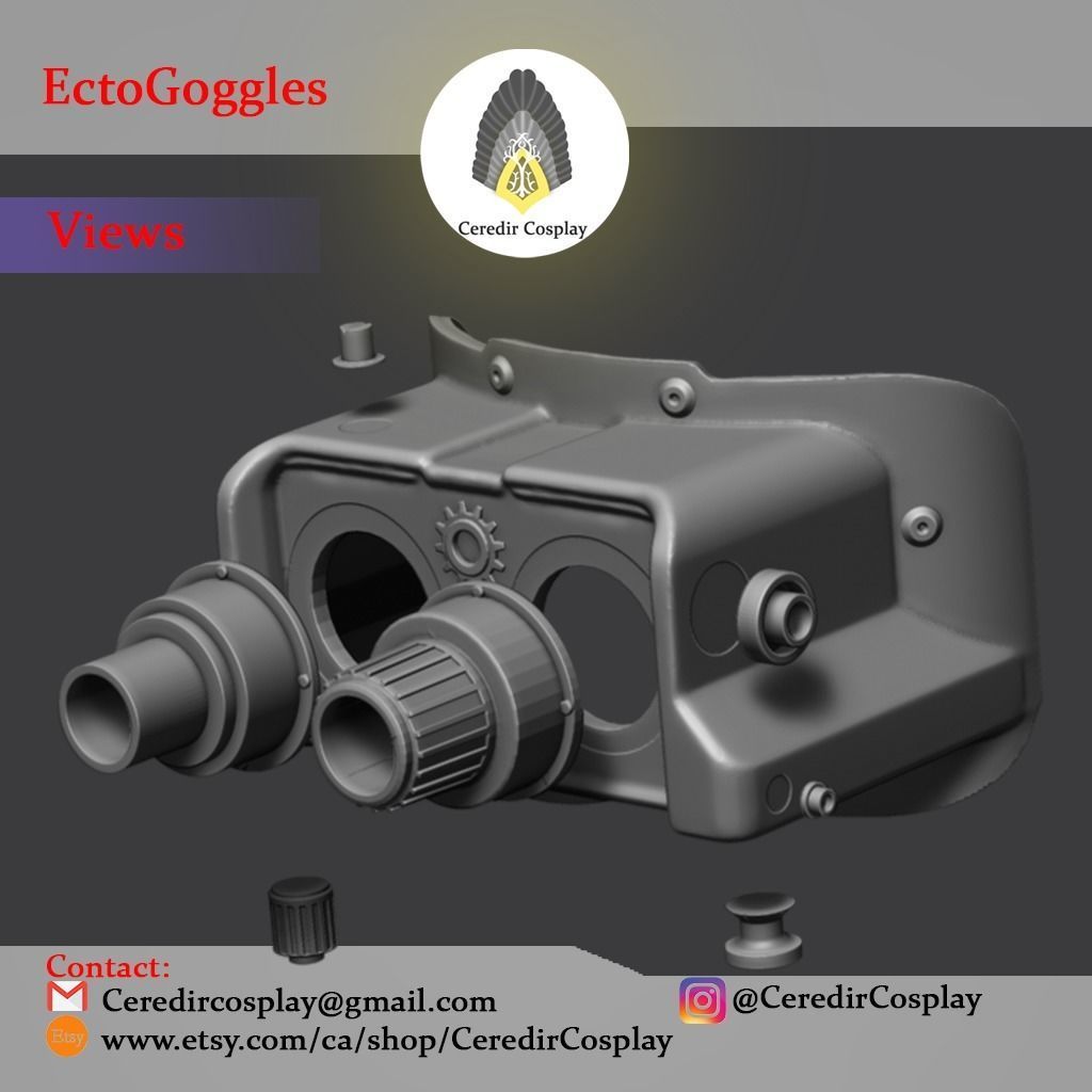 Ghostbuster Ecto Goggles 3d digital download 3D print model_1