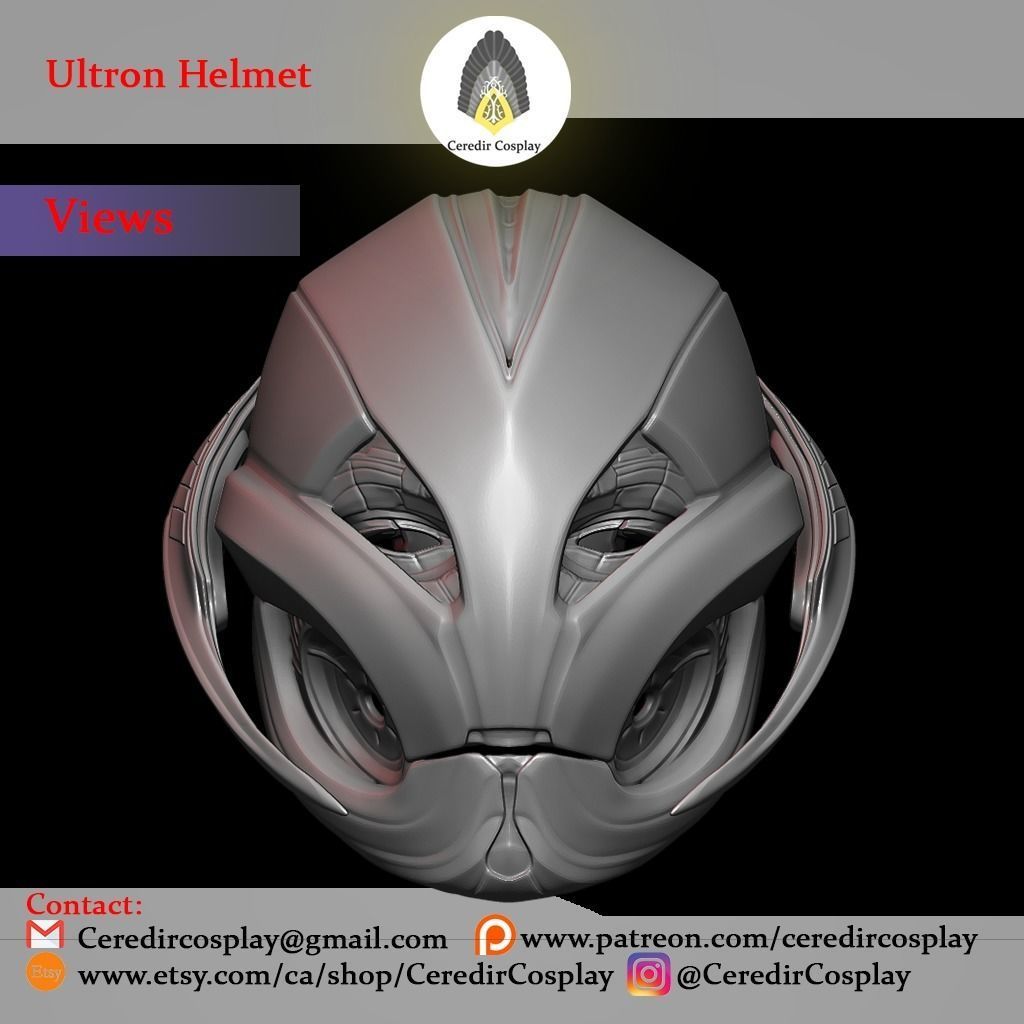 Ultron Avengers Helmet 3d digital download 3D print model_2