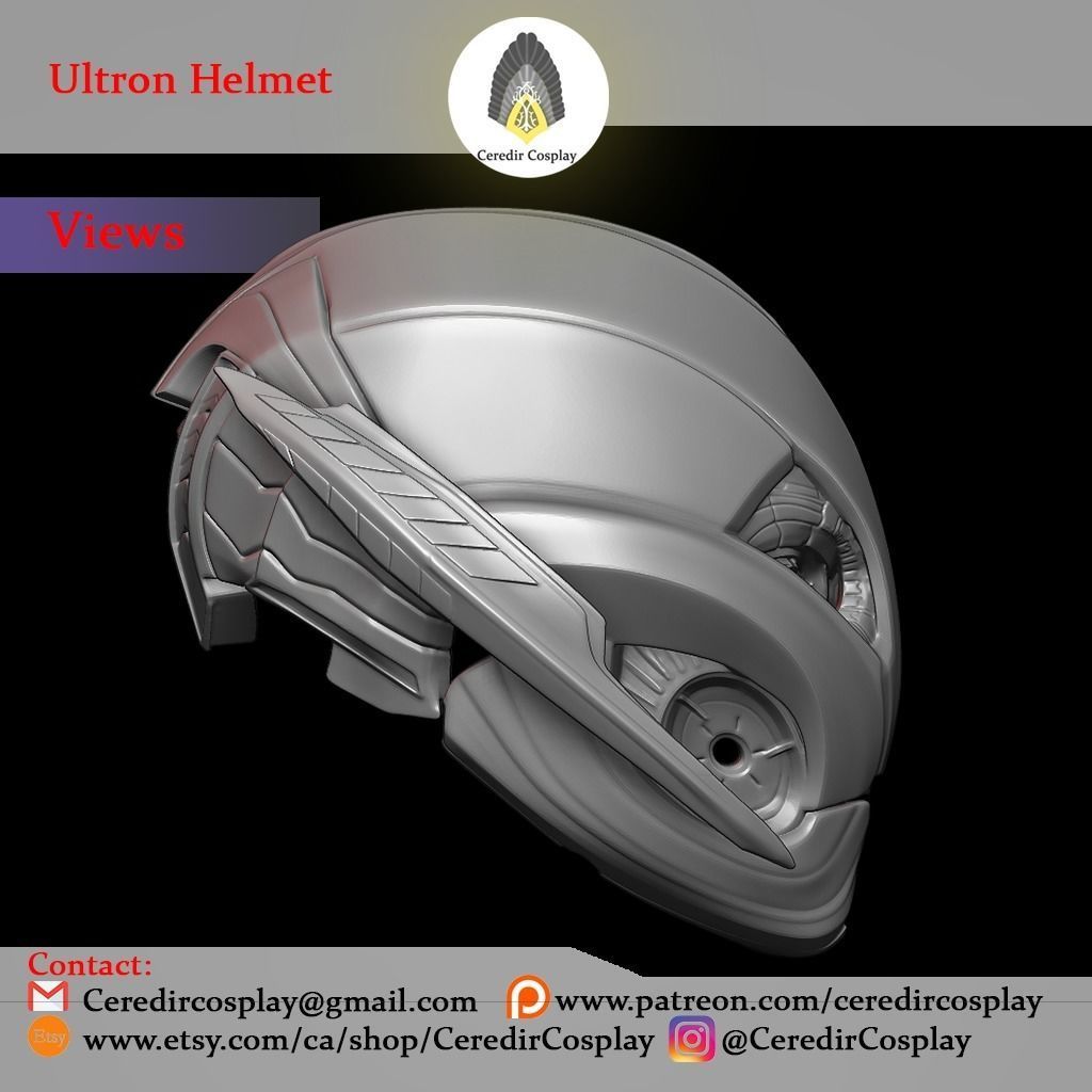 Ultron Avengers Helmet 3d digital download 3D print model_1