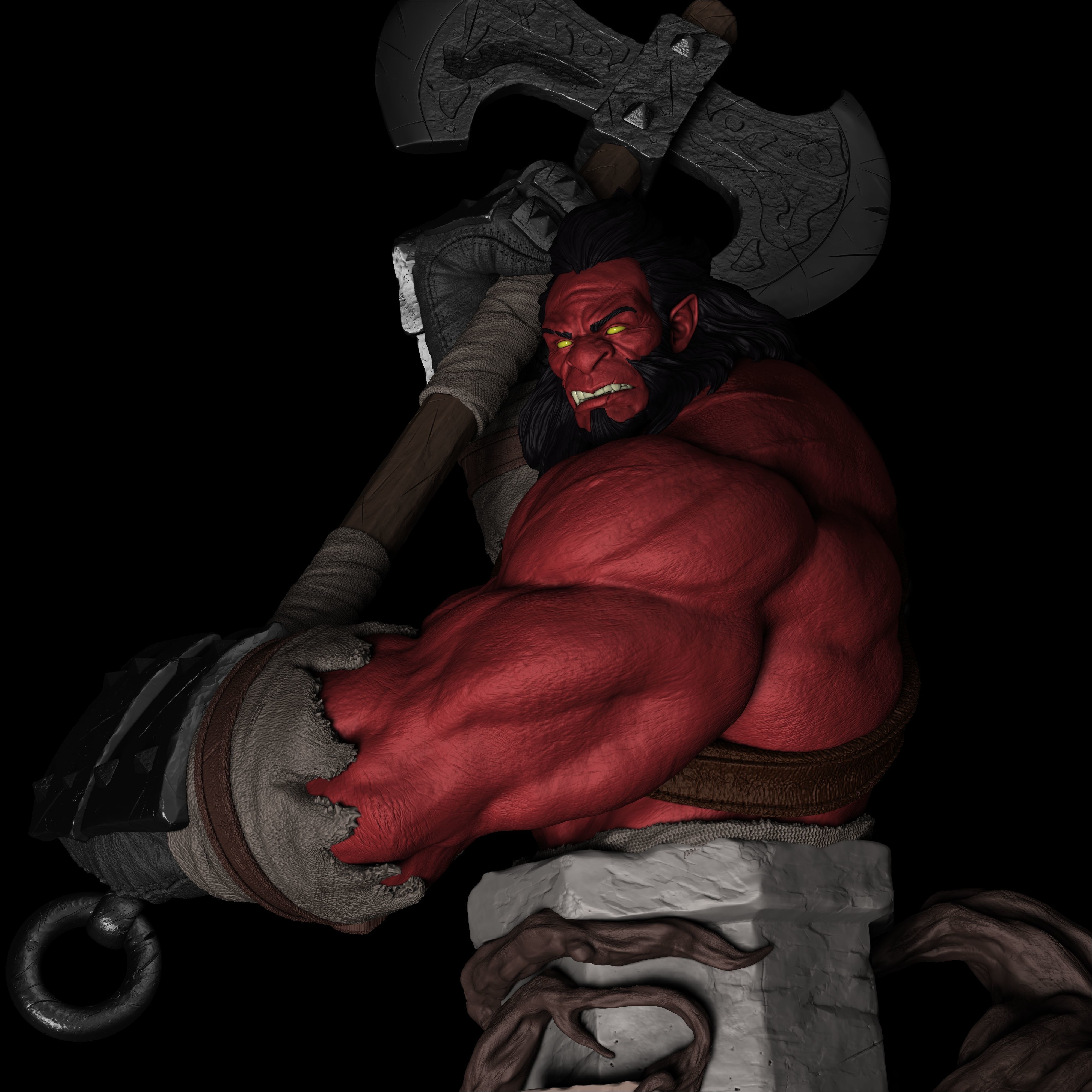 Axe Dota 2 Statue 3D Print Model 3D print model_5
