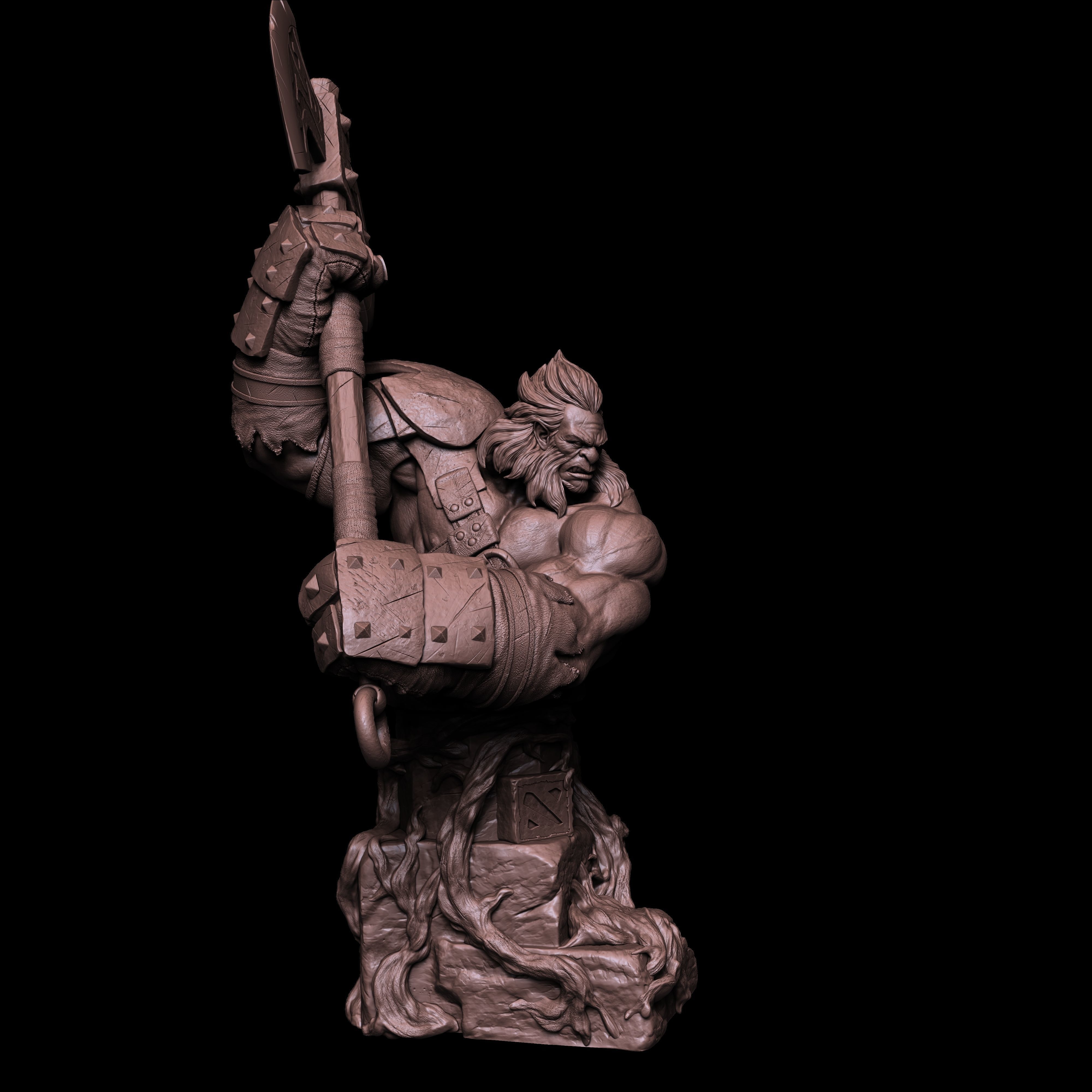 Axe Dota 2 Statue 3D Print Model 3D print model_2