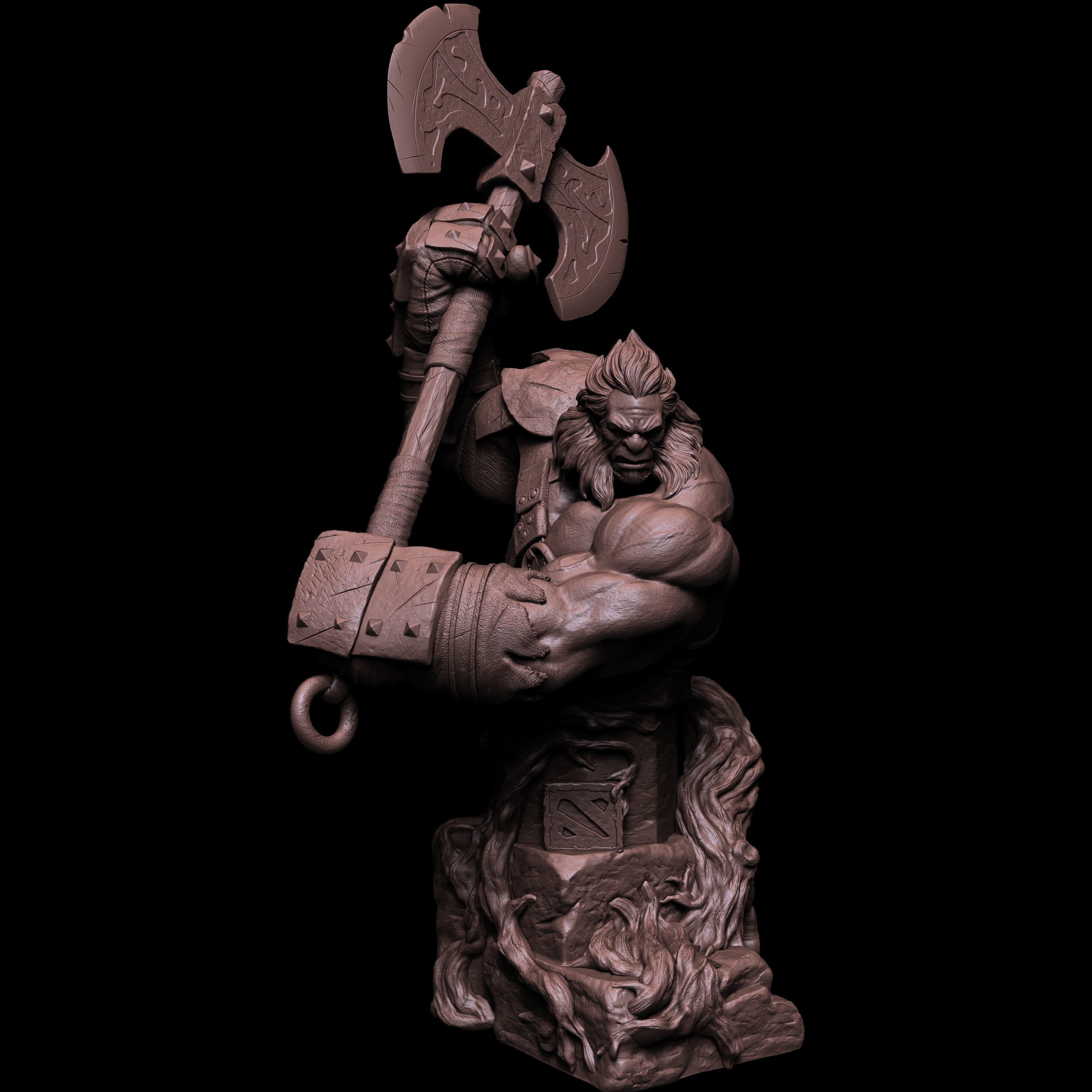 Axe Dota 2 Statue 3D Print Model 3D print model_1