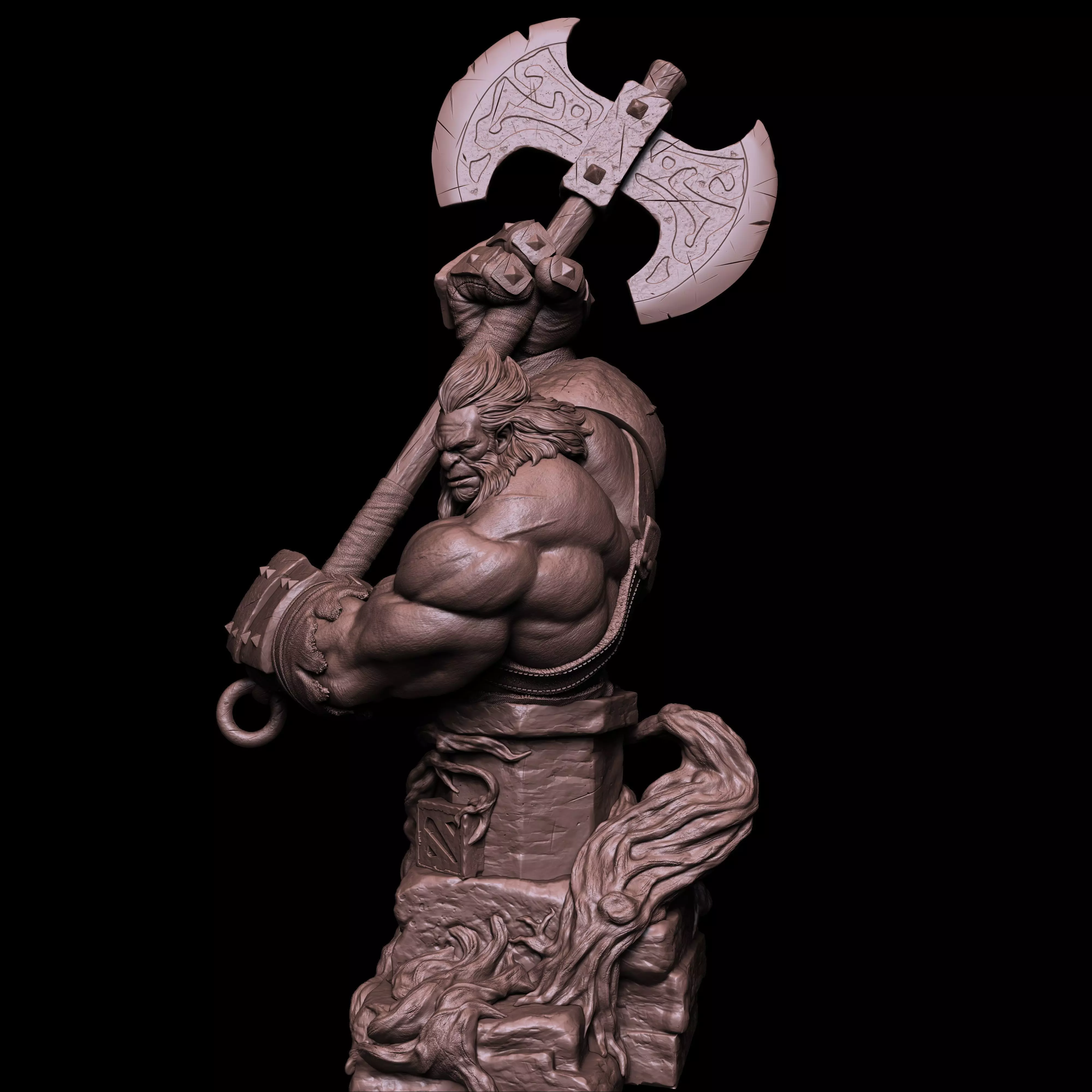 Axe Dota 2 Statue 3D Print Model 3D print model_0