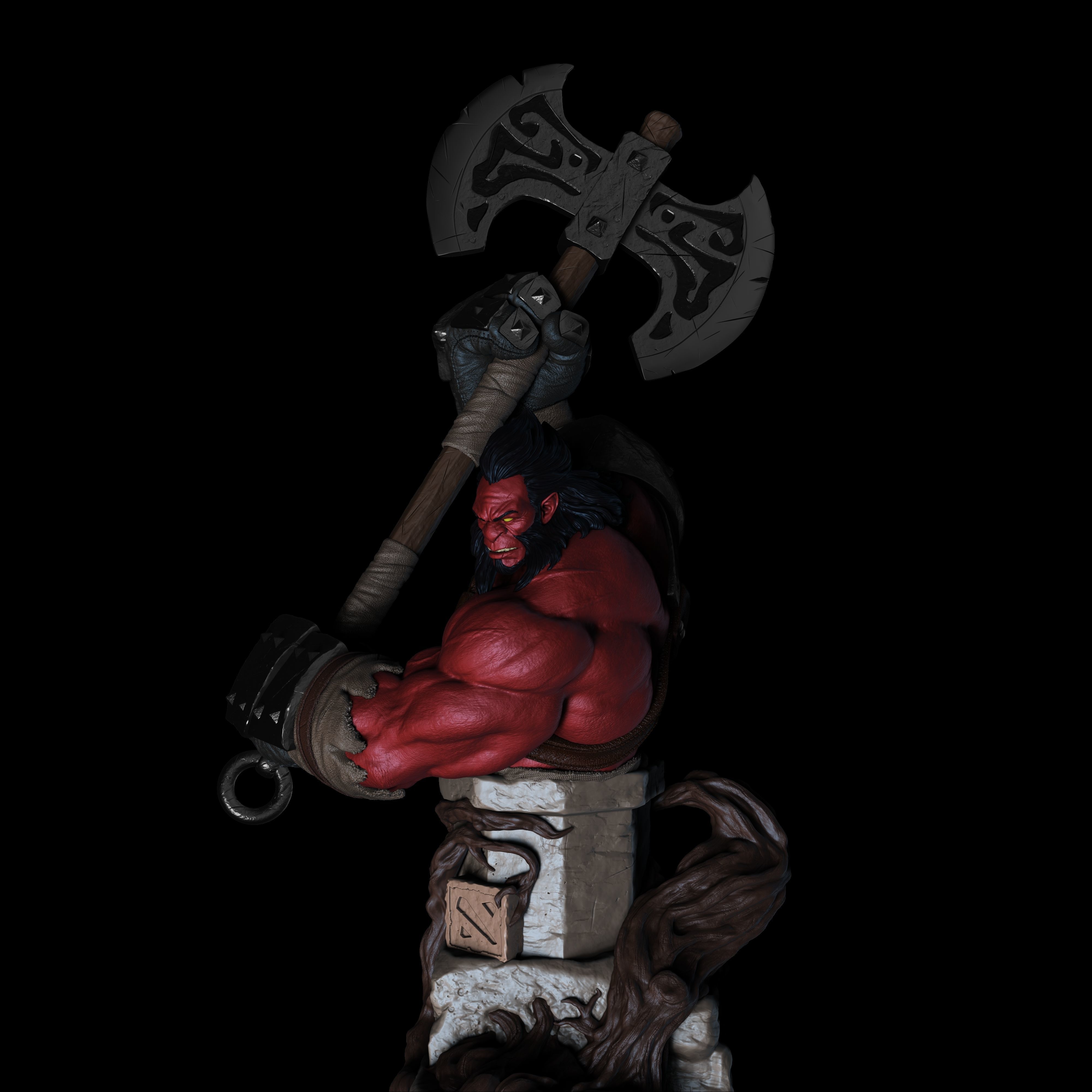 Axe Dota 2 Statue 3D Print Model 3D print model_4