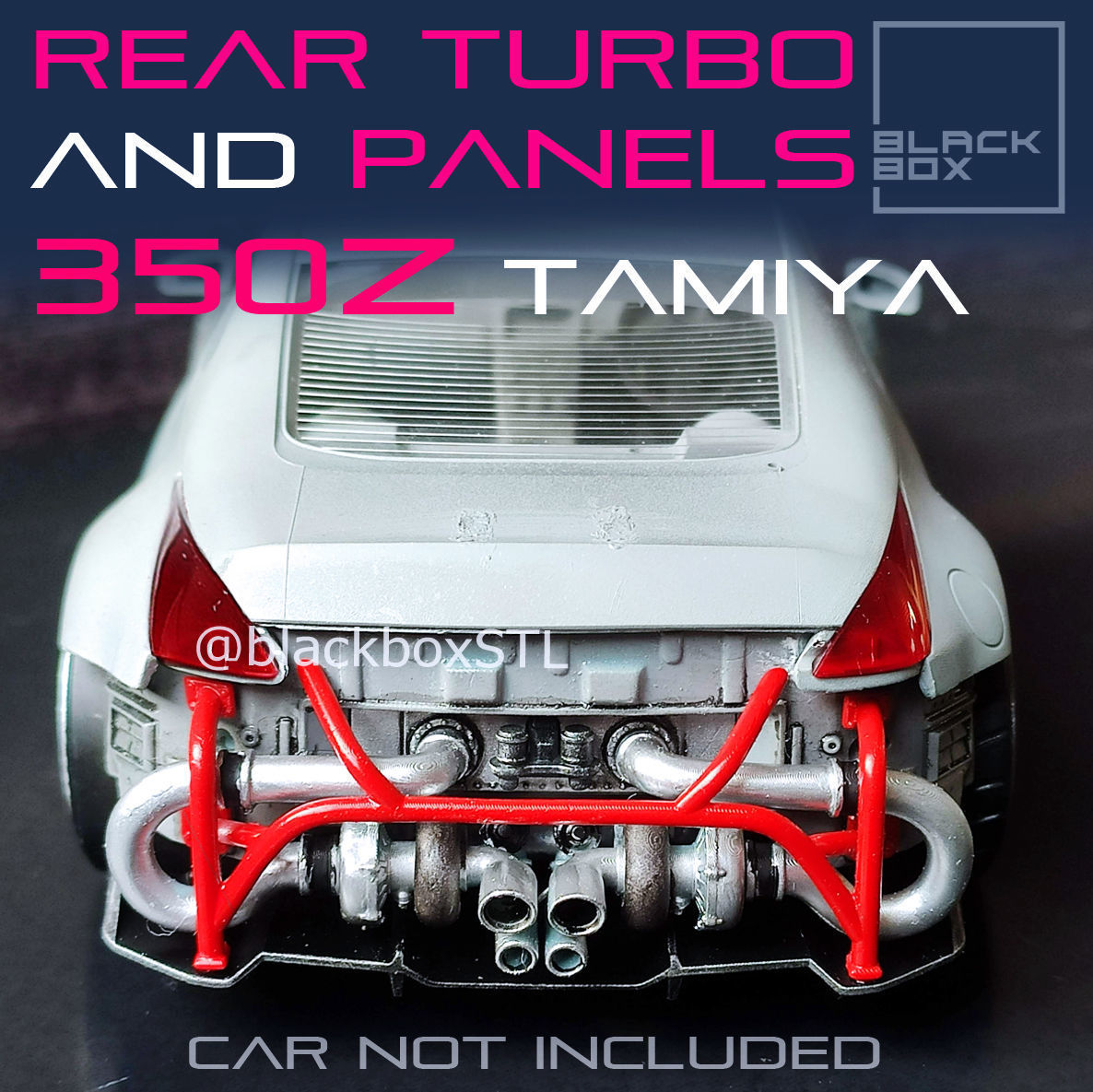 Rear Mounted Turbos with rear panels For 350Z Tamiya 1-24 3D model 3D ...