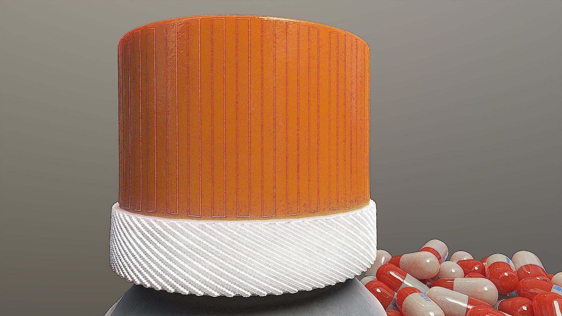 Bottle with Pills  3D model_4