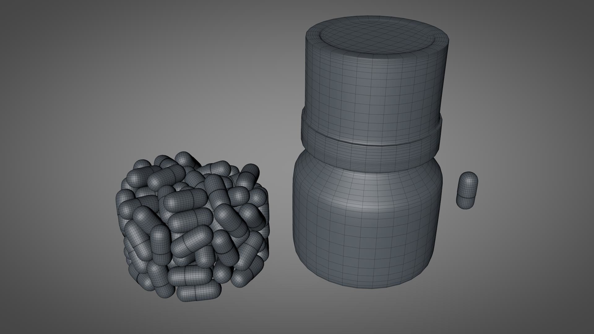 Bottle with Pills  3D model_14