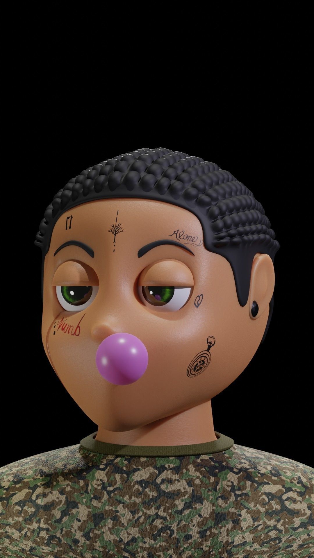 Stylized NFT Character Low-poly 3D model_10