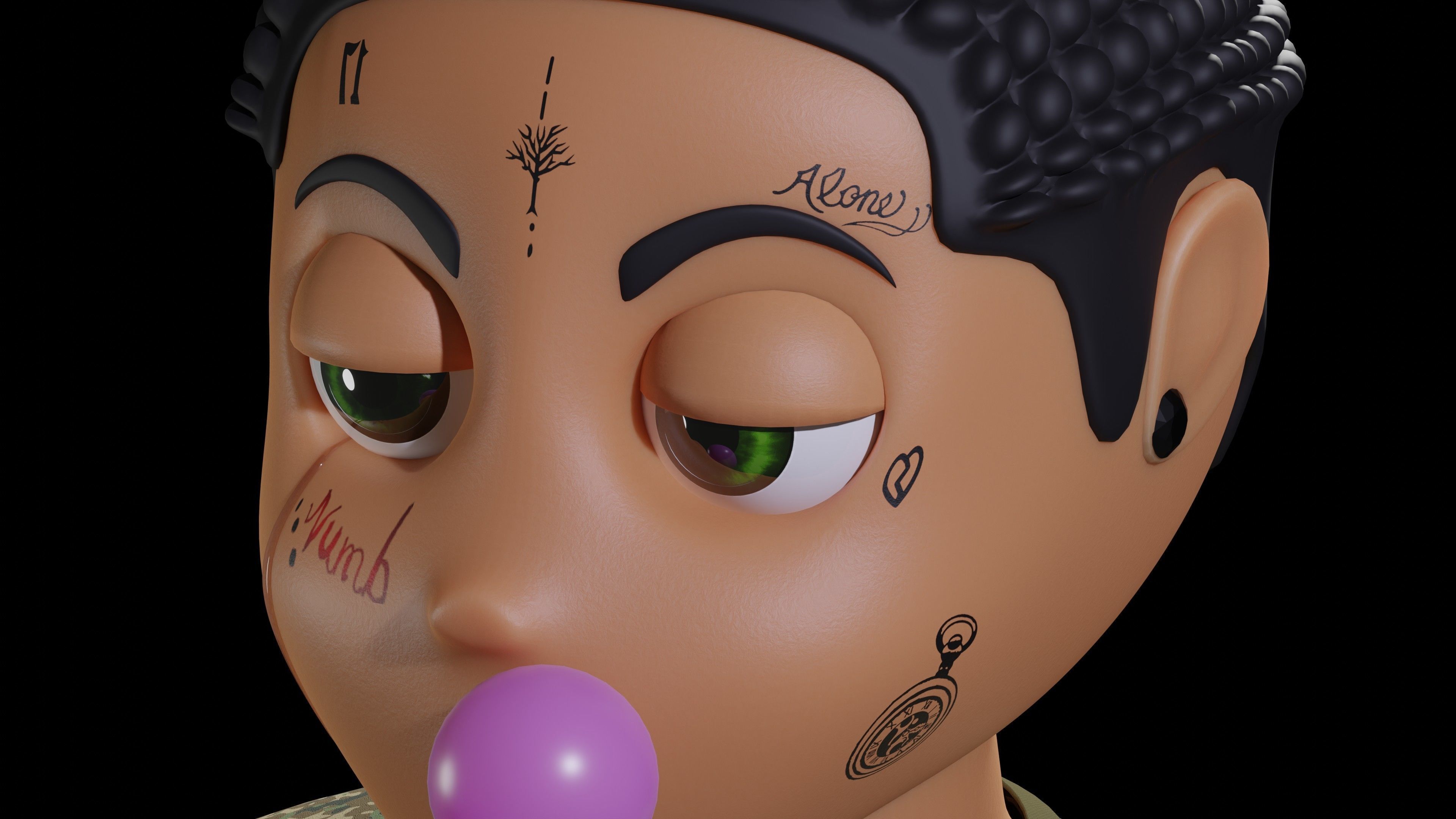 Stylized NFT Character Low-poly 3D model_6