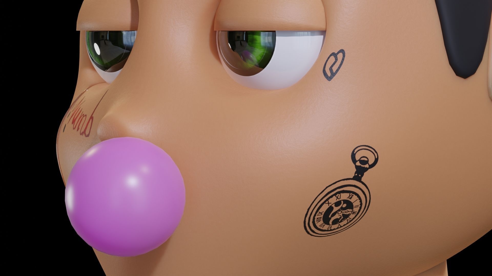 Stylized NFT Character Low-poly 3D model_7