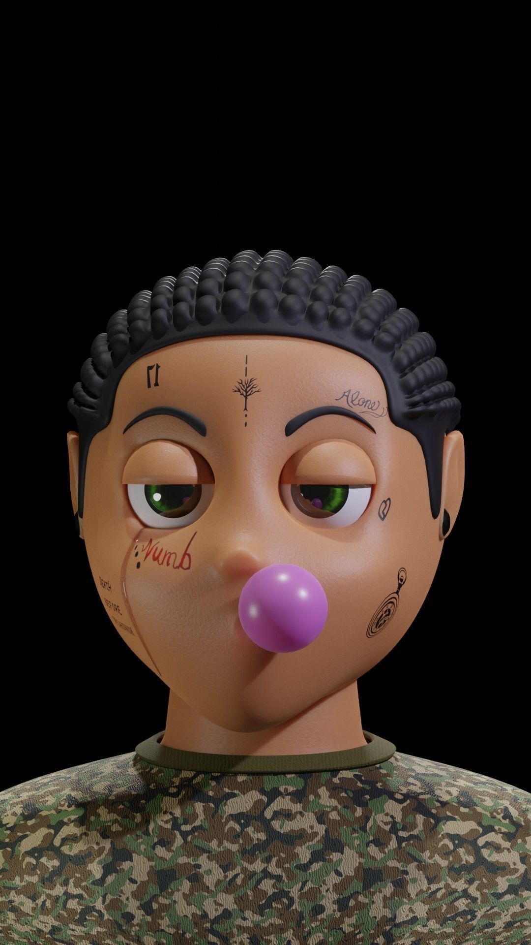 Stylized NFT Character Low-poly 3D model_13