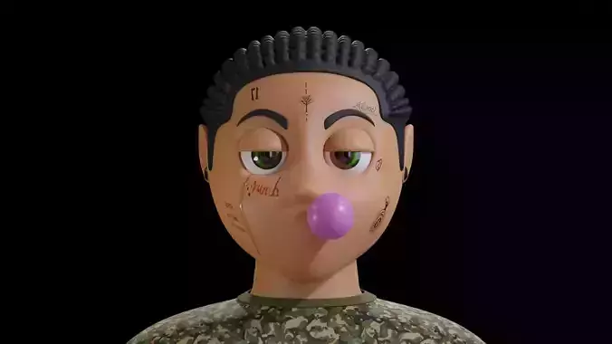 Stylized NFT Character Low-poly 3D model Stylized NFT Character Low-poly 3D model