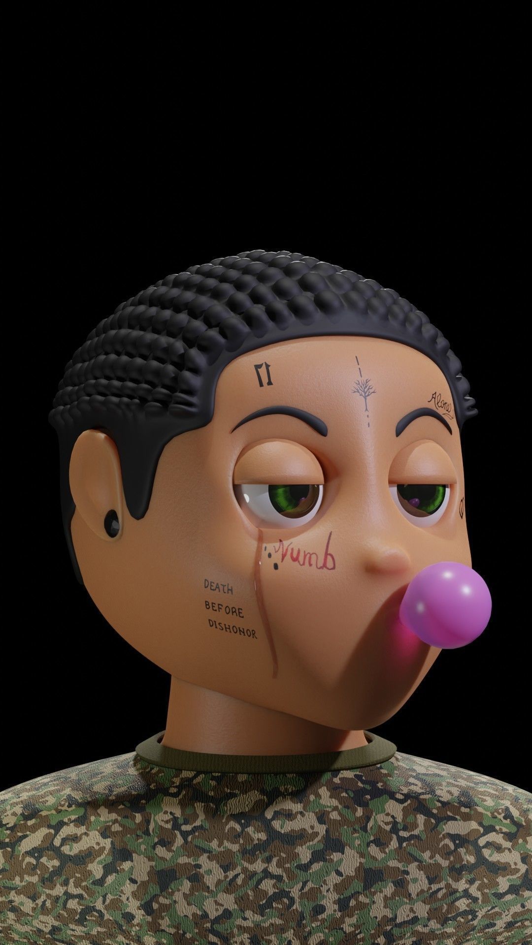 Stylized NFT Character Low-poly 3D model_14