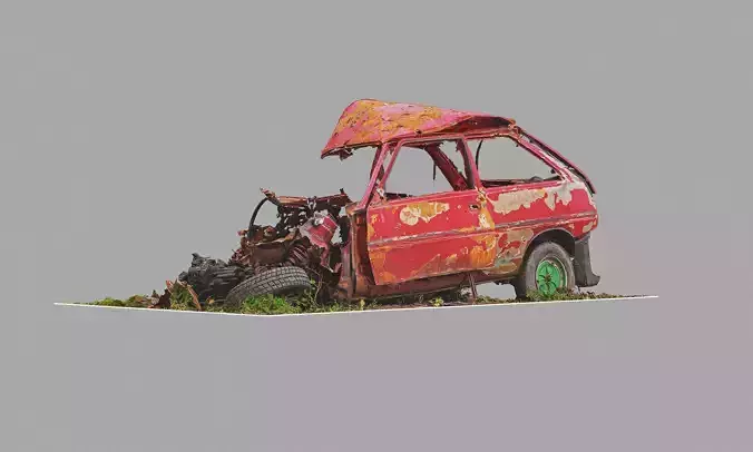 ZAZ Tavria destroyed