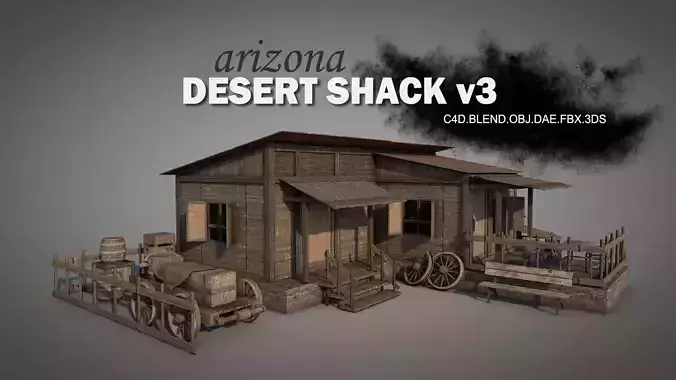 Arizona Desert Shack v3 3D model