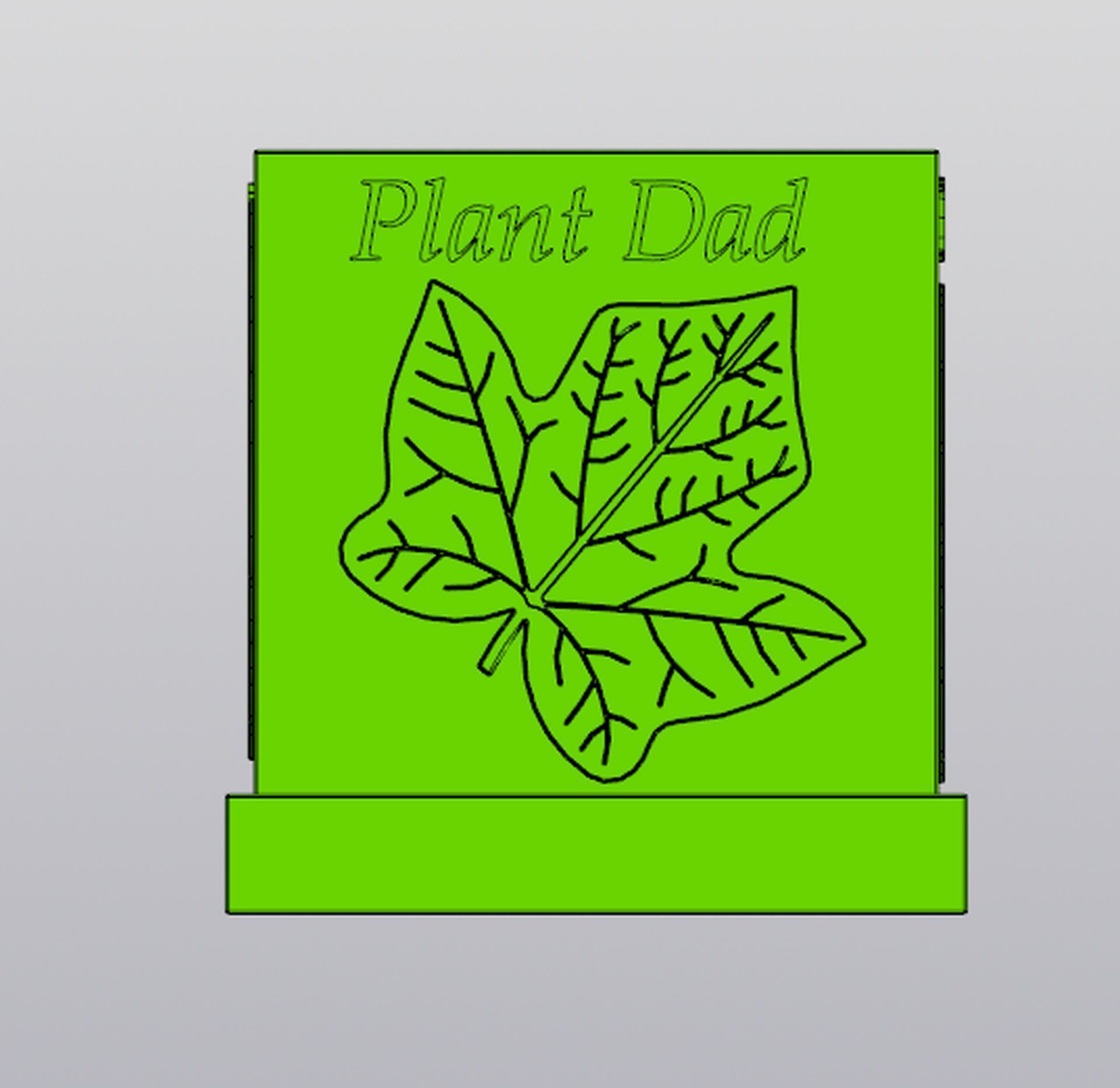 Plant Dad planter 3D print model_2