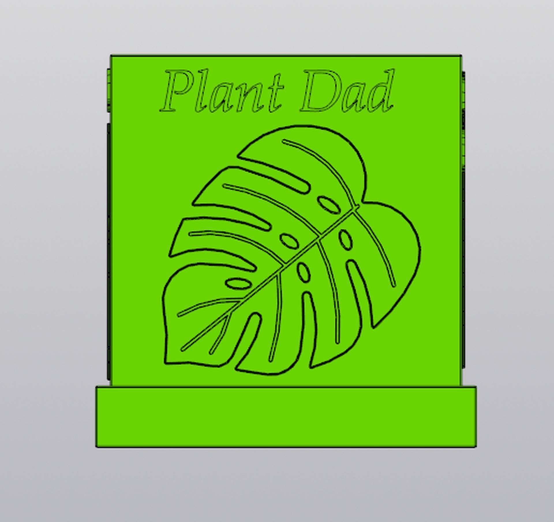 Plant Dad planter 3D print model_4