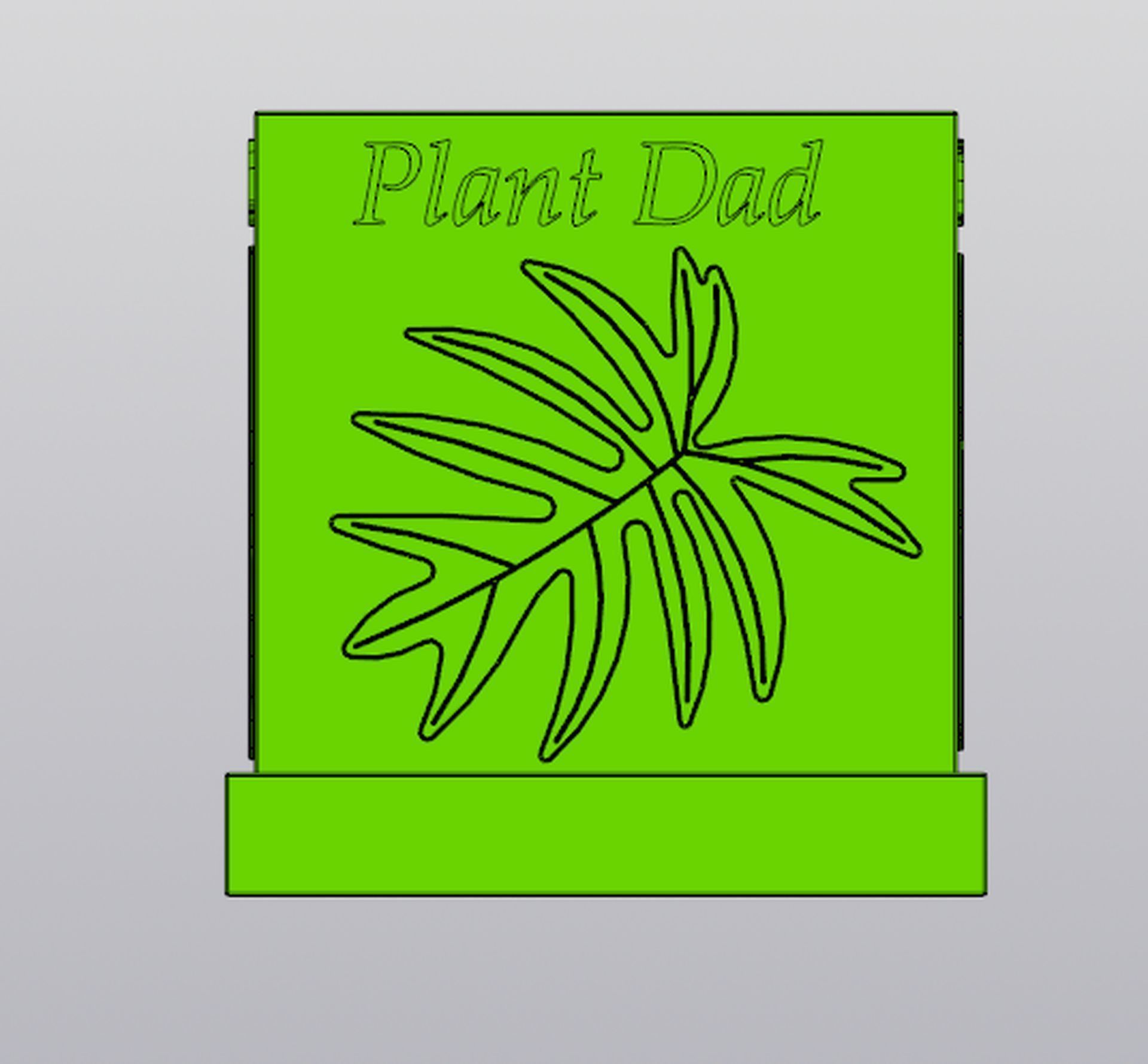Plant Dad planter 3D print model_3