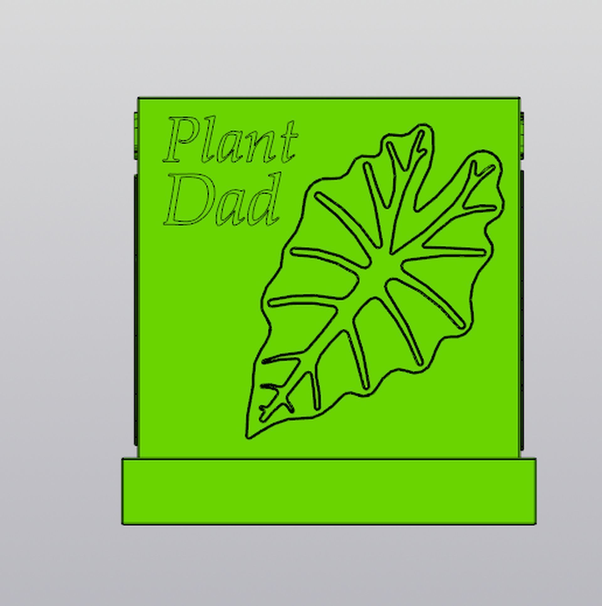 Plant Dad planter 3D print model_1