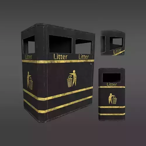 Derby E Double Litter Bin