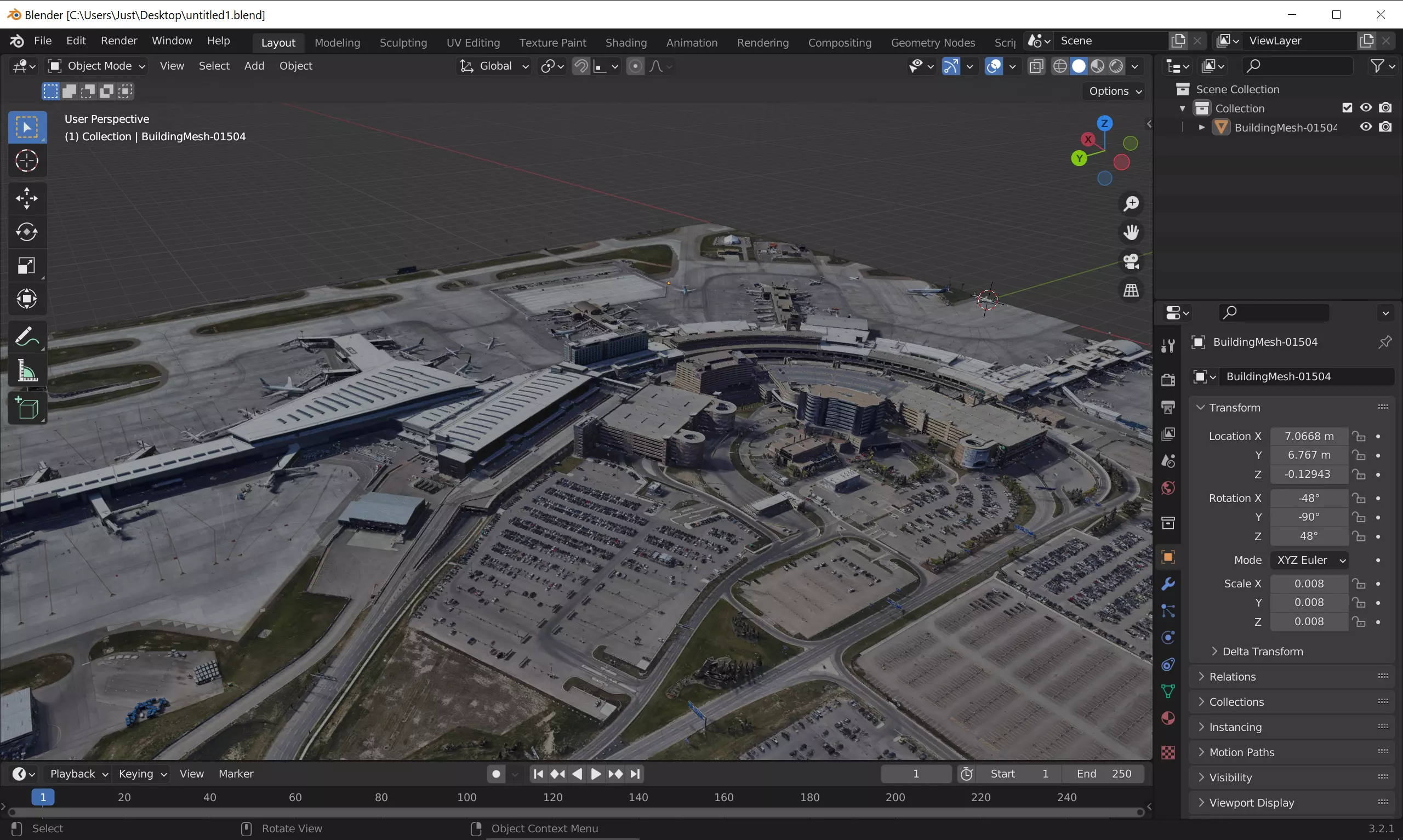 Calgary Airport Canada Free 3D model