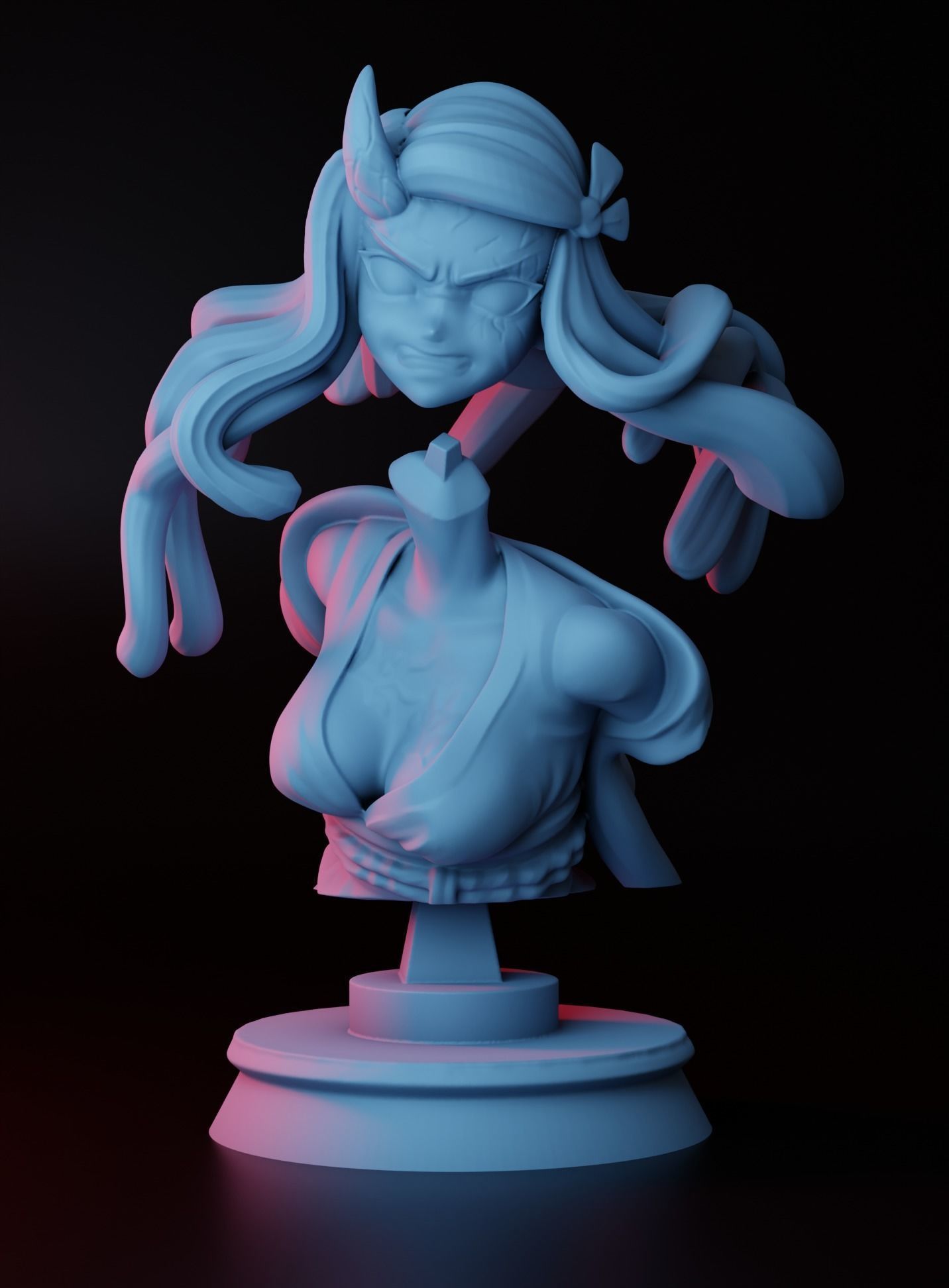 nesuko bust  fanart 3D print model_3