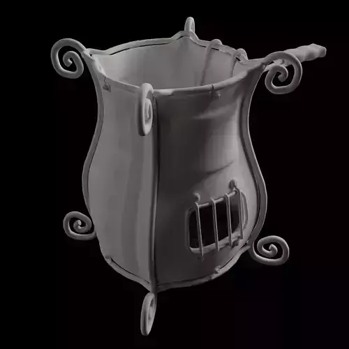 Charcoal oven not textured