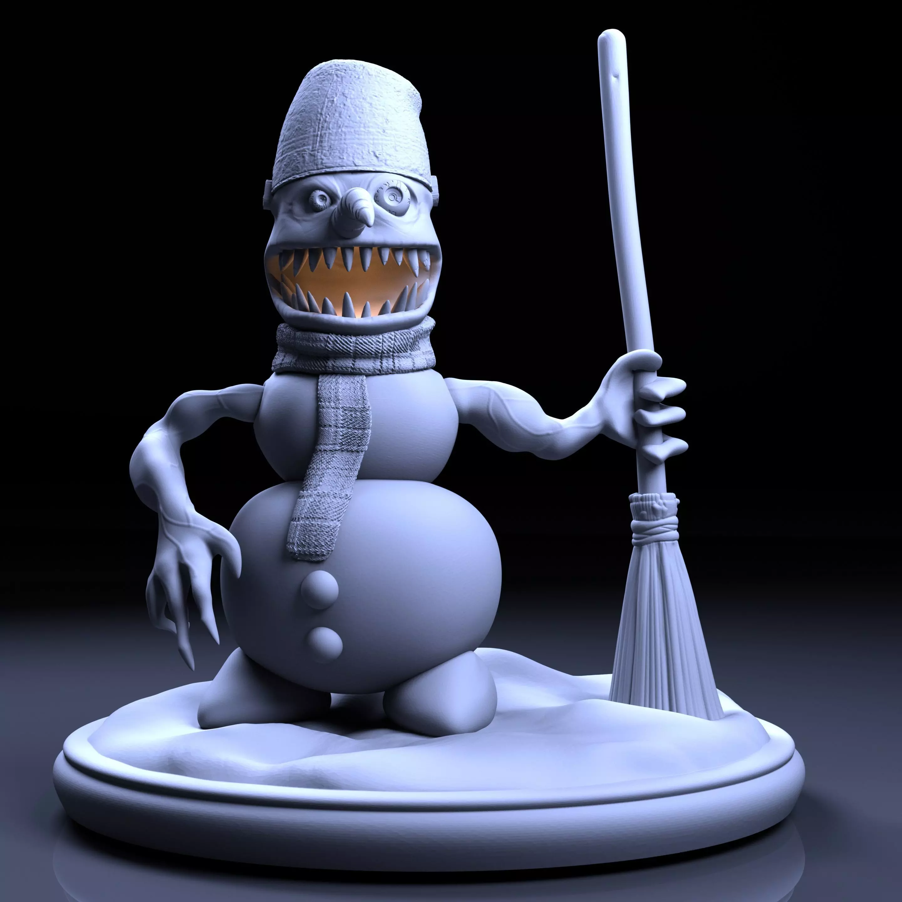 Snowman 3D print model_0