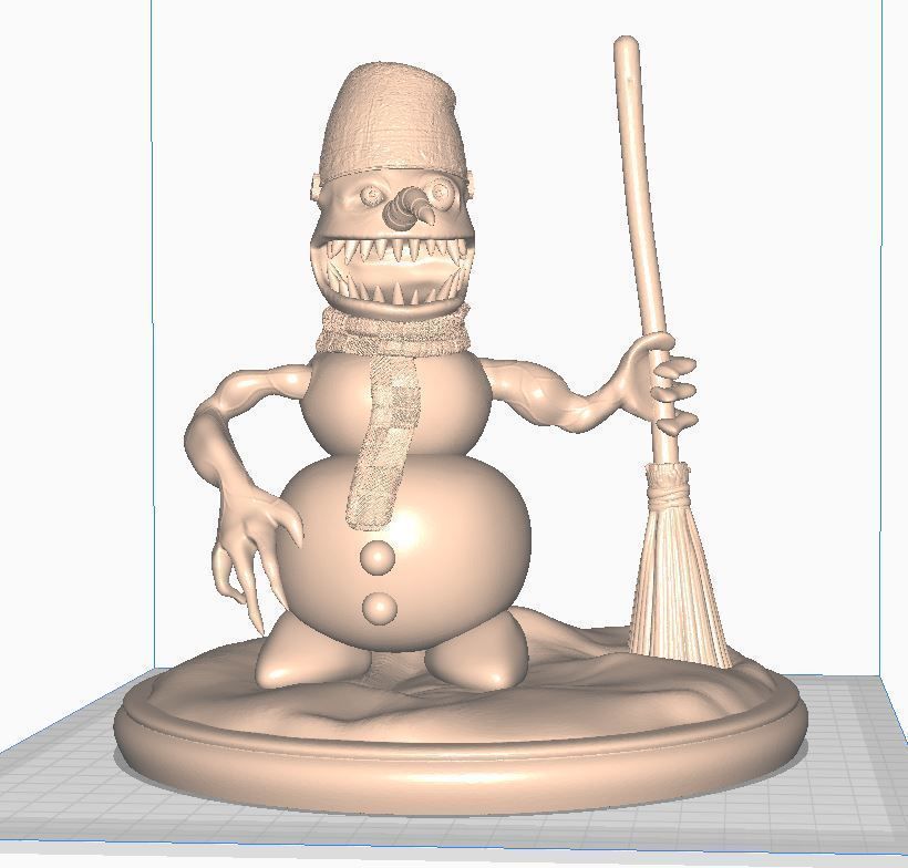 Snowman 3D print model_3