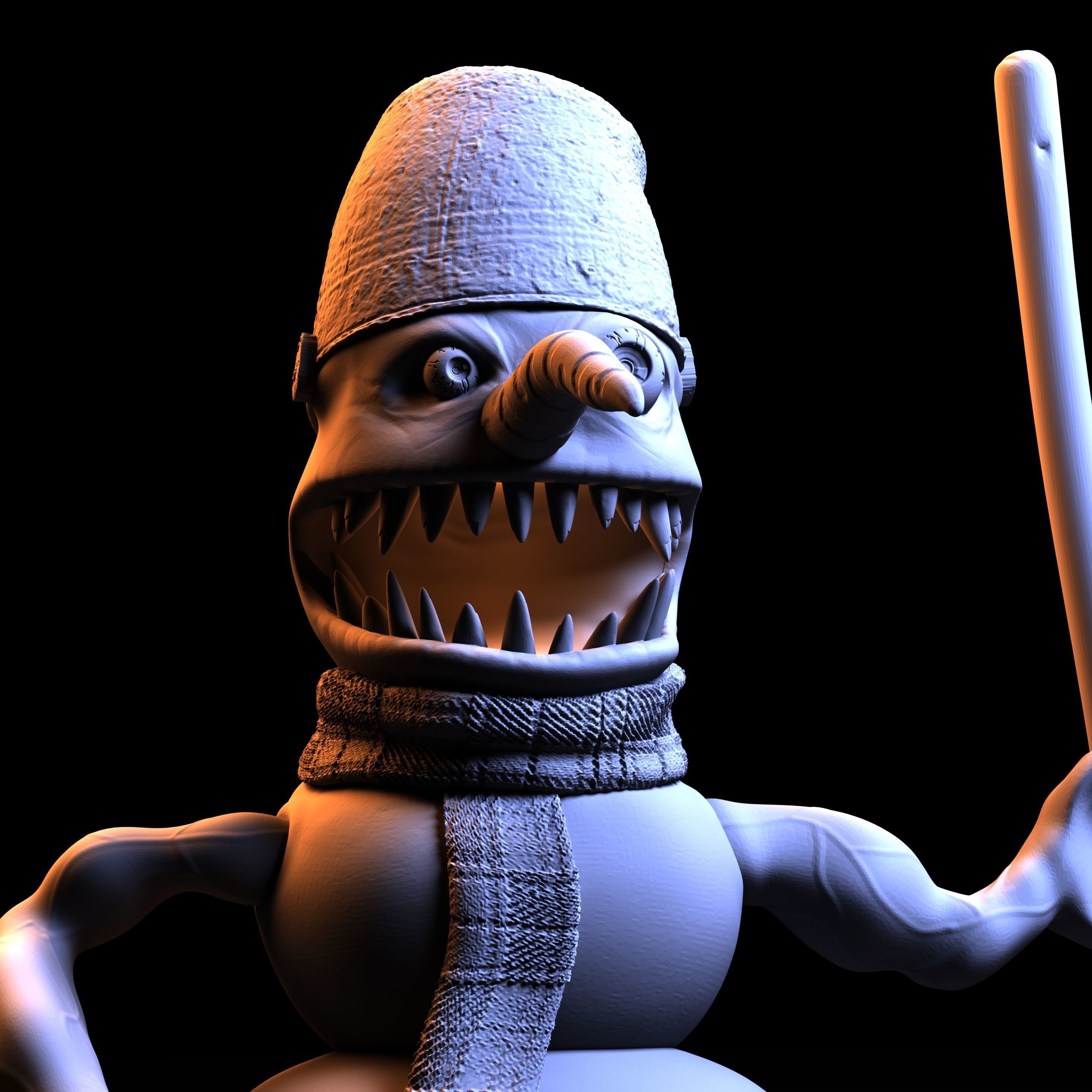 Snowman 3D print model_5