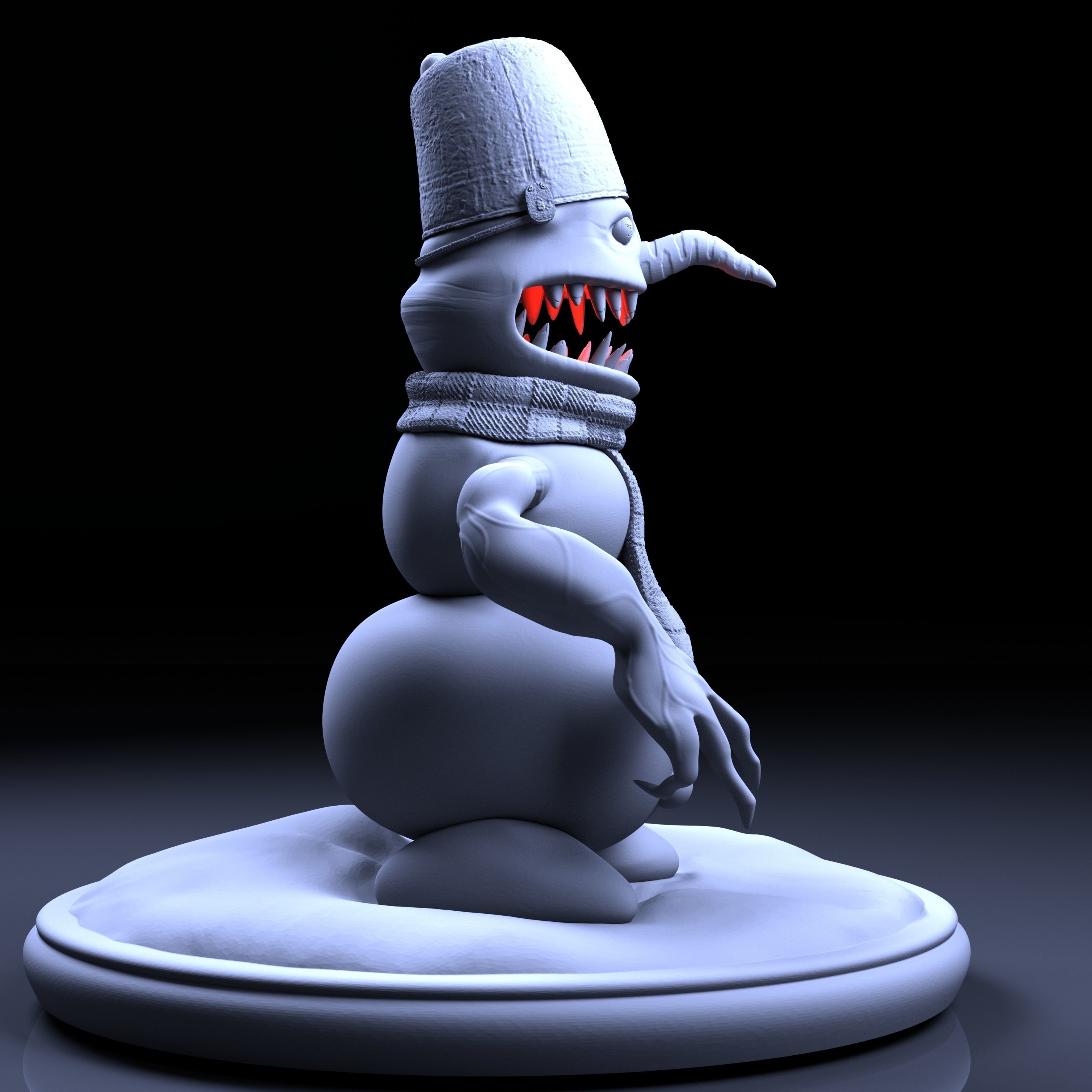 Snowman 3D print model_1
