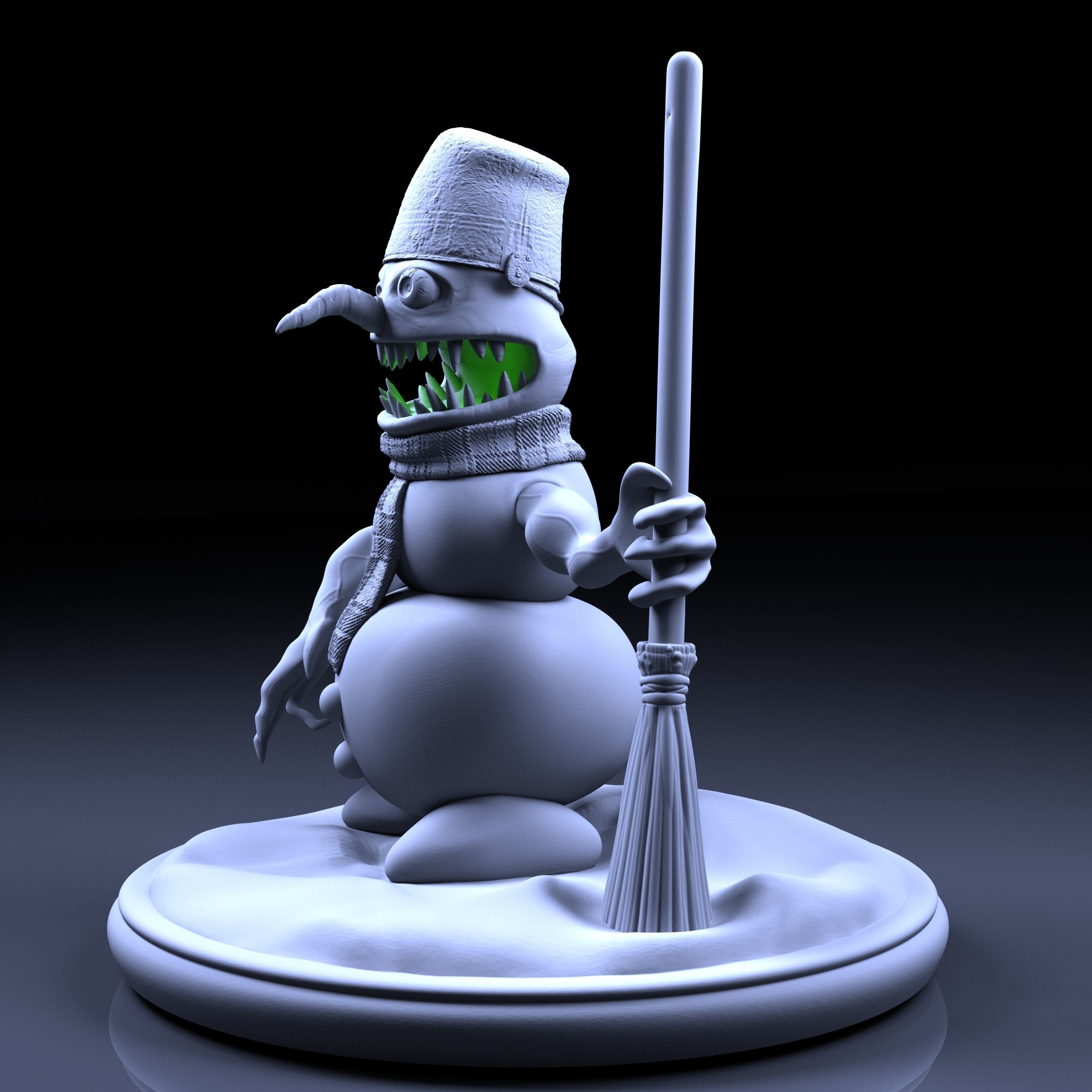 Snowman 3D print model_4