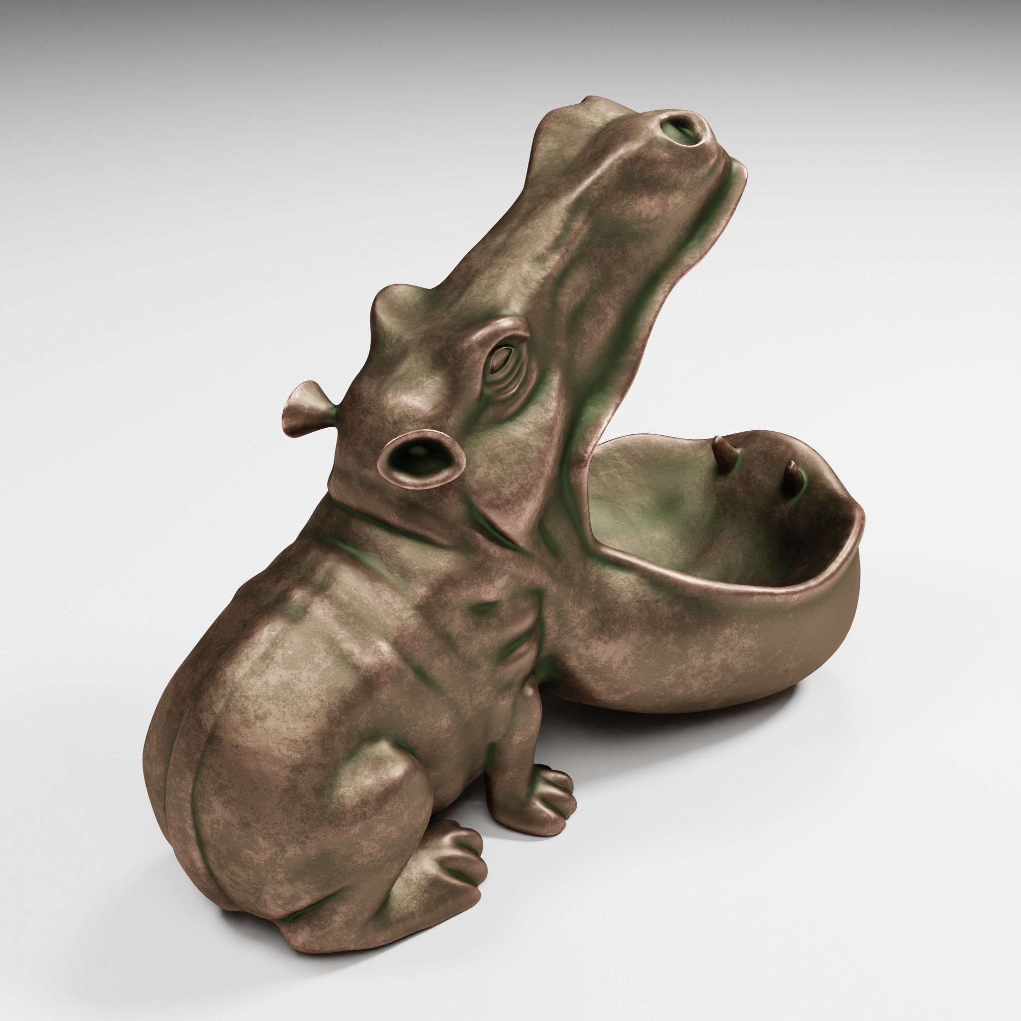 Hippo Vase 3D model_1