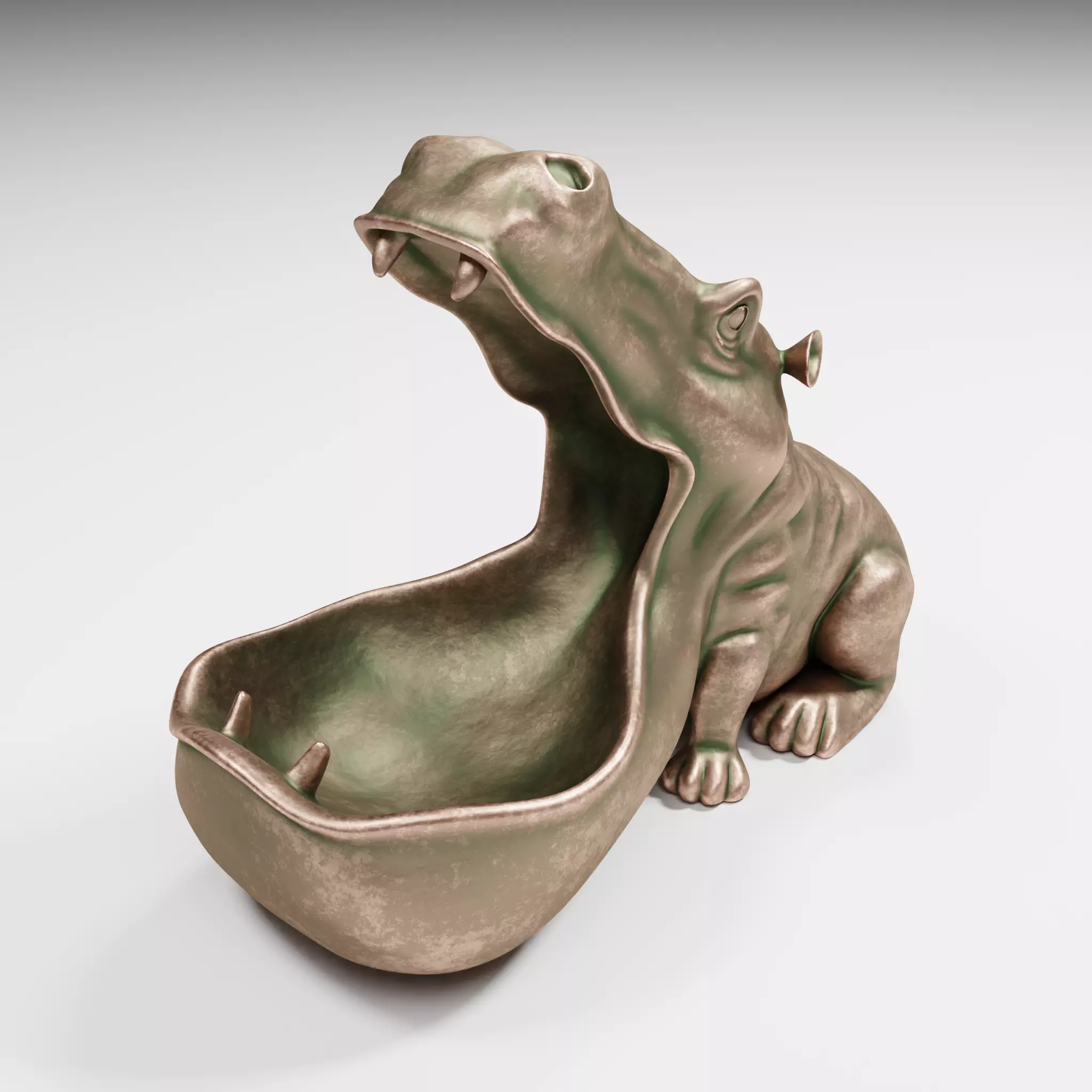 Hippo Vase 3D model_0