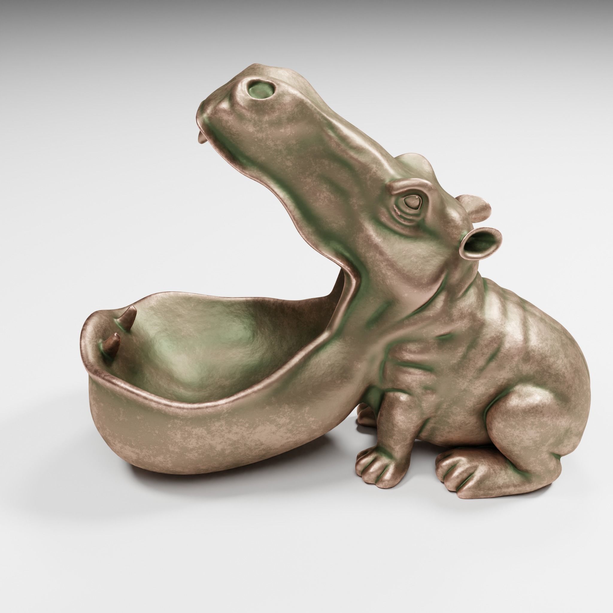 Hippo Vase 3D model_2
