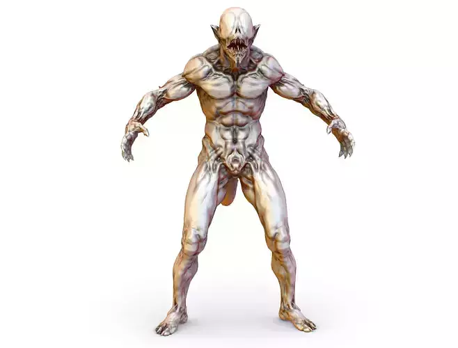 Monster Vampire IMP Succube - Base for Texturing Low-poly 3D model