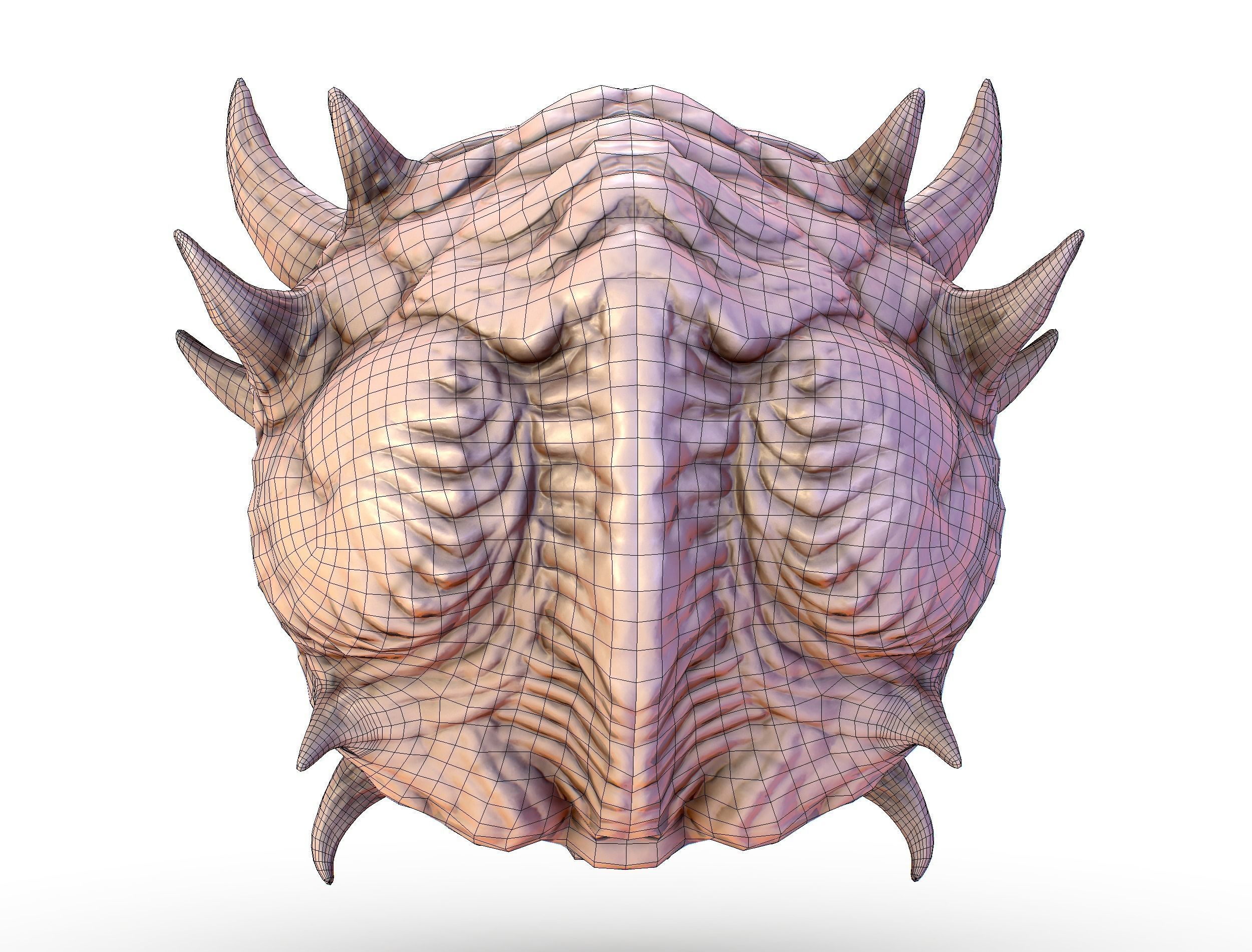 LowPoly Monster head CACODEMON Low-poly 3D model_17