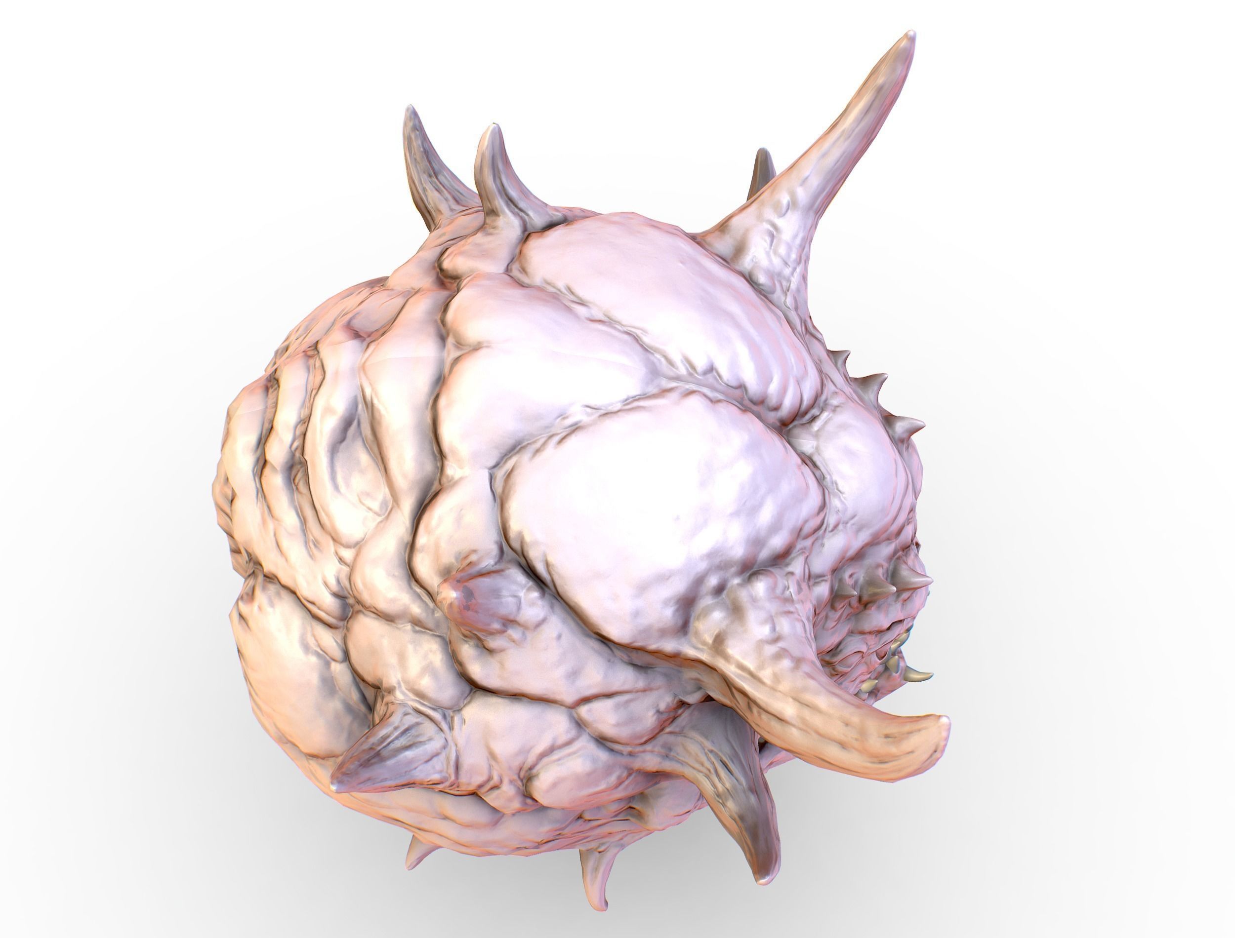 LowPoly Monster head CACODEMON Low-poly 3D model_9
